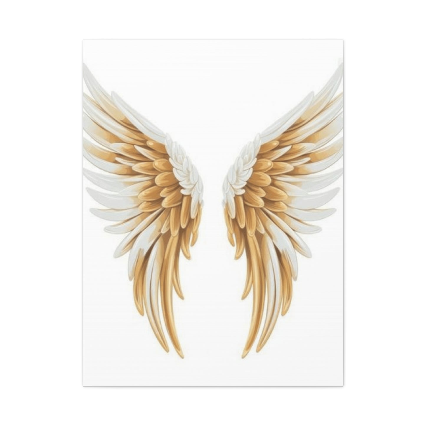 Golden and White Angel Wings Wall Art & Canvas Prints