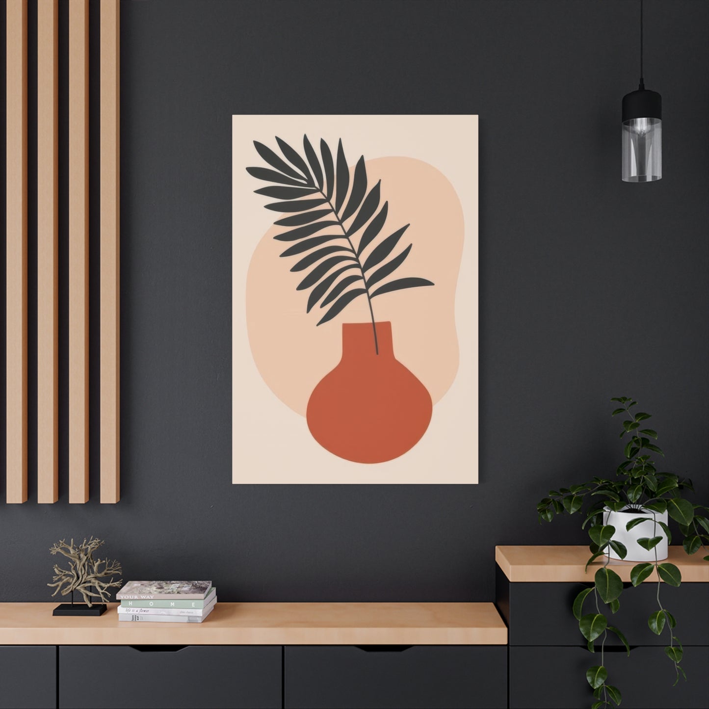Orange Vase Abstract Earth Tones Wall Art & Canvas Prints