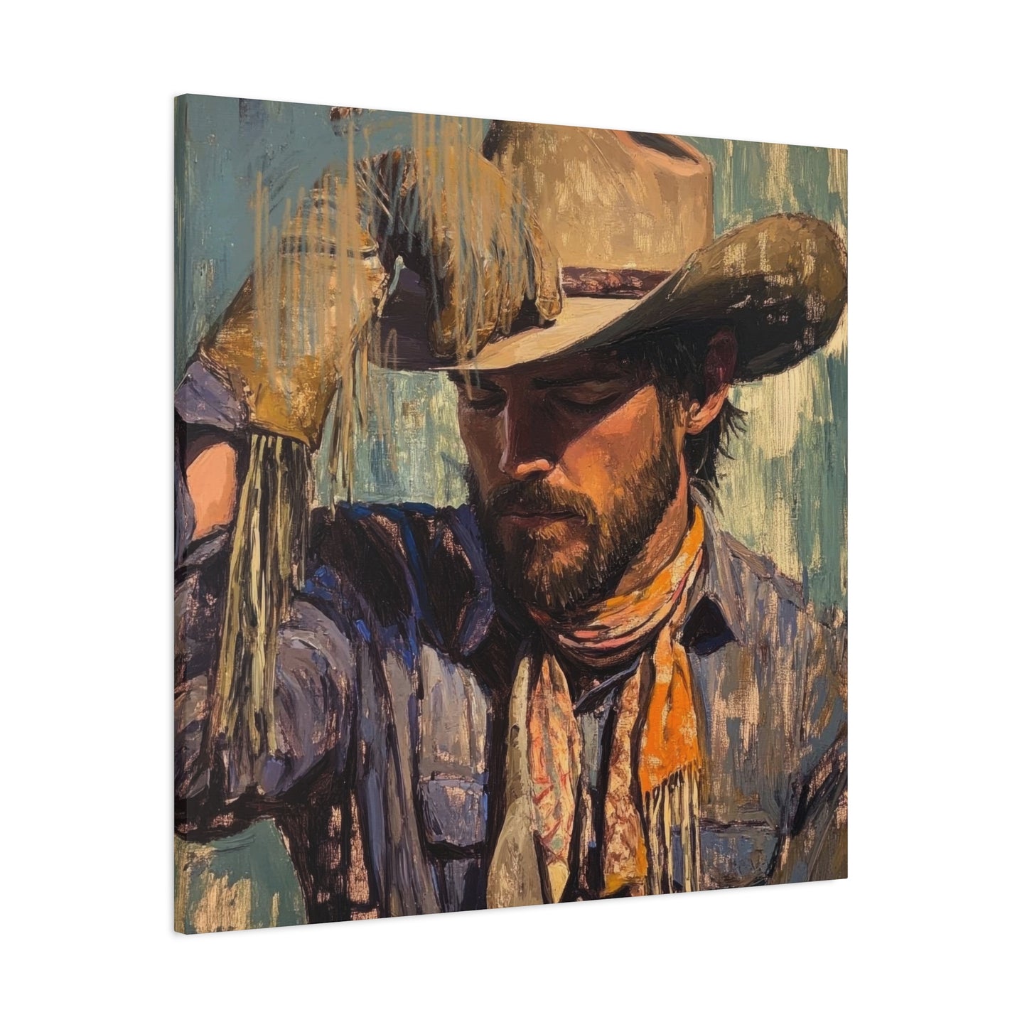 Cowboy Brushed Wall Art & Canvas Prints