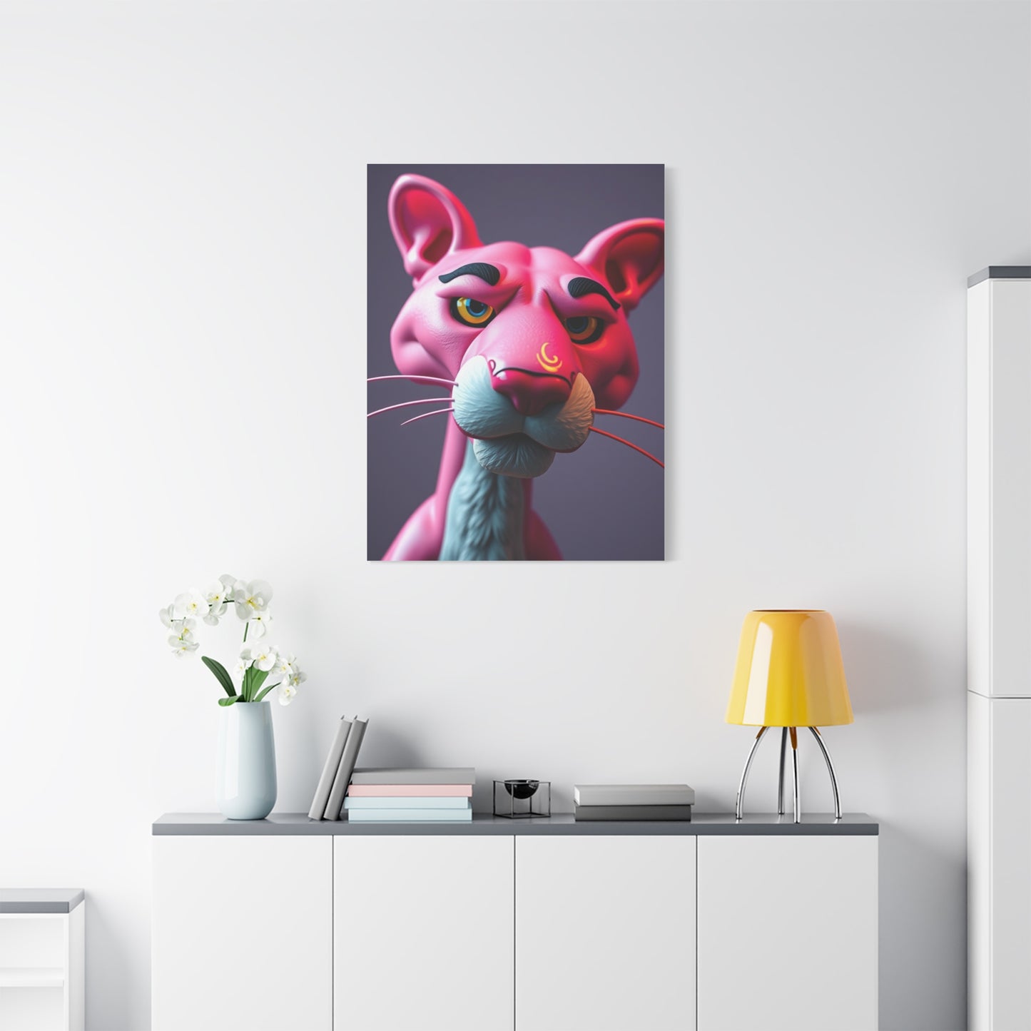 Ruby Feline Elegance Wall Art & Canvas Print