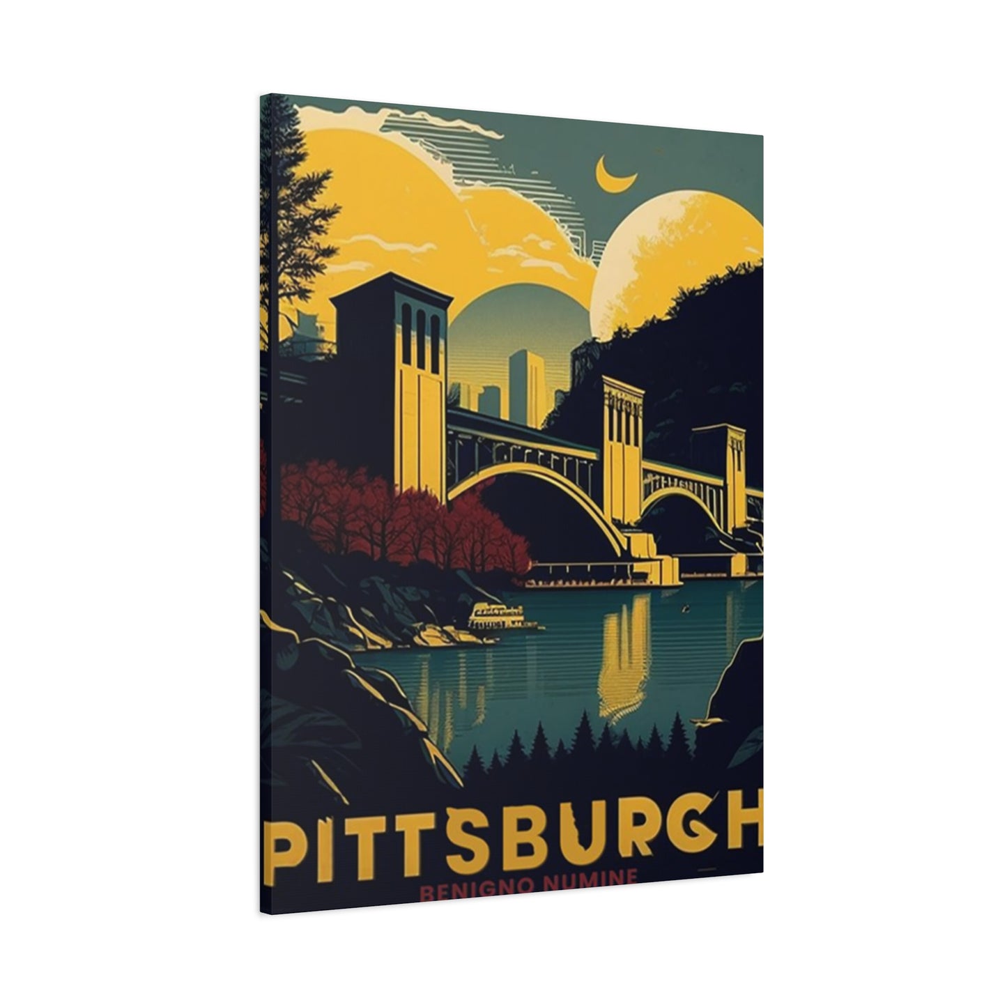 Night Sky Pittsburgh Poster Wall Art & Canvas Prints