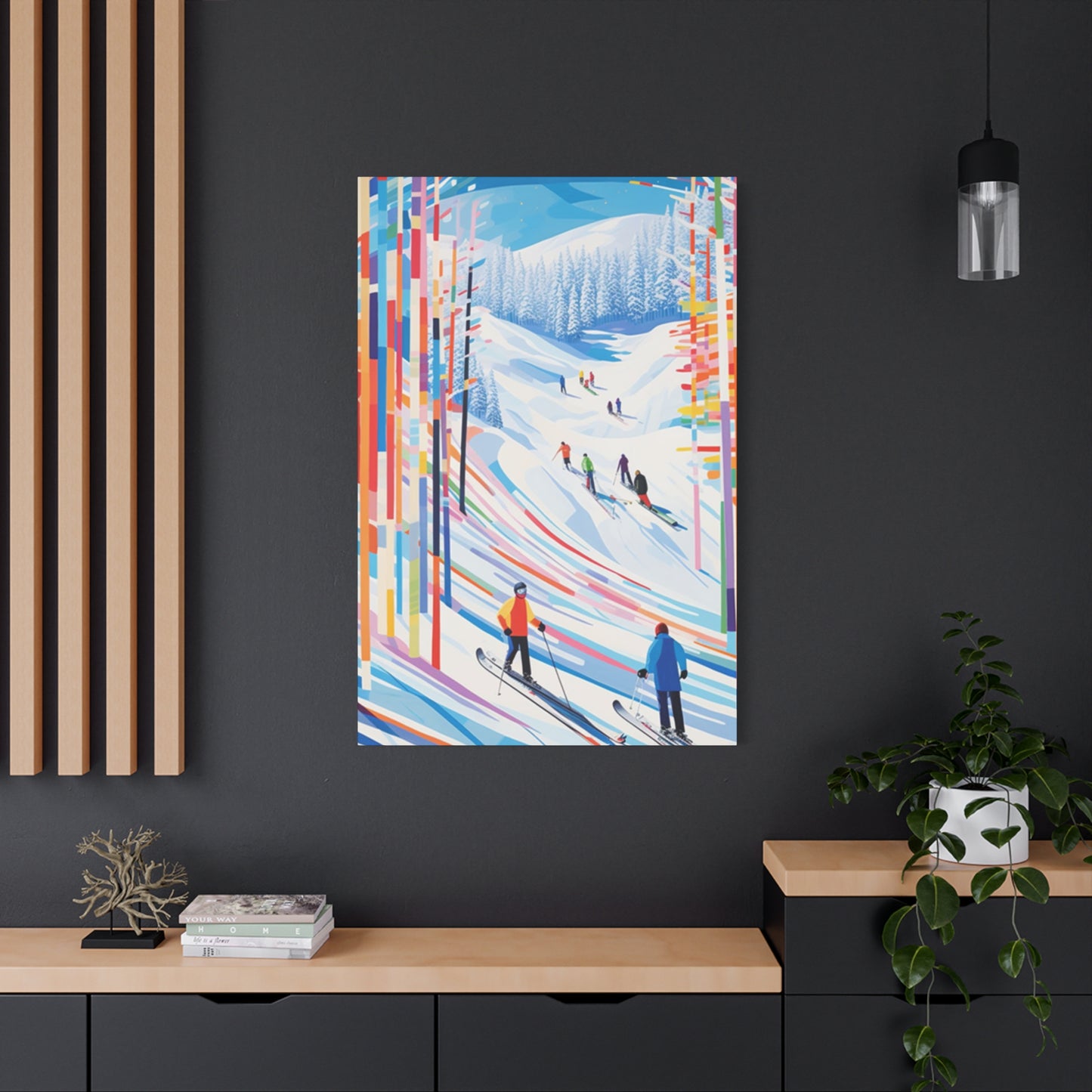 Long Skiing Path Wall Art & Canvas Prints