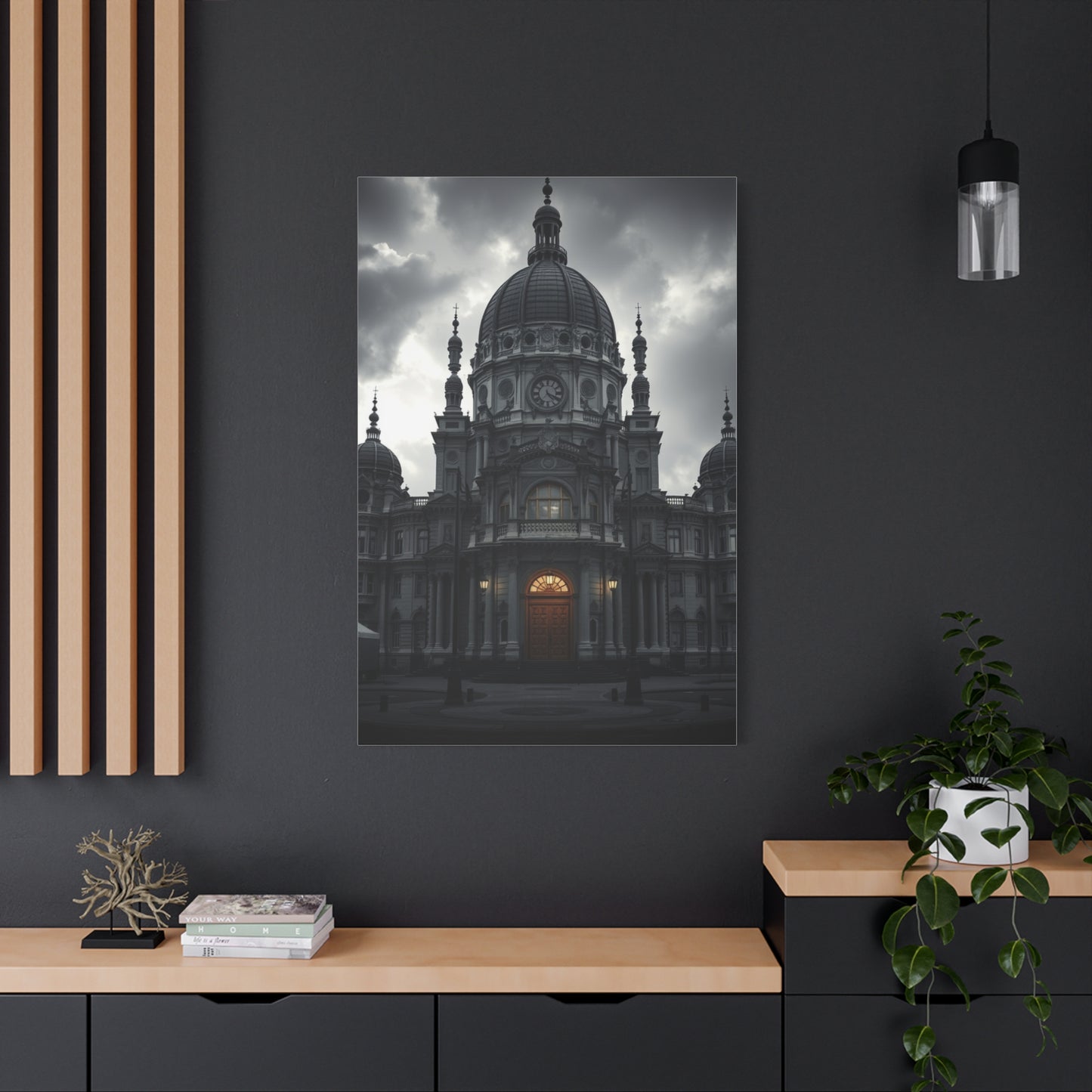 Vision Gray & White Art Art Wall Art & Canvas Print