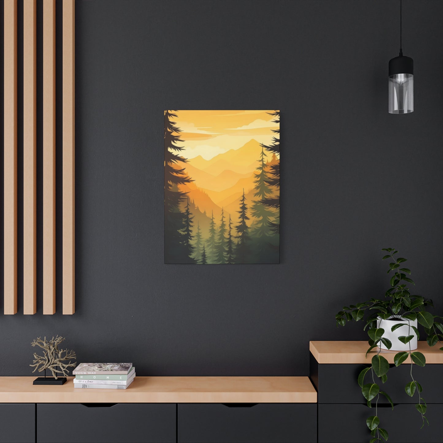 Sunset In Forest Wall Art & Canvas Prints