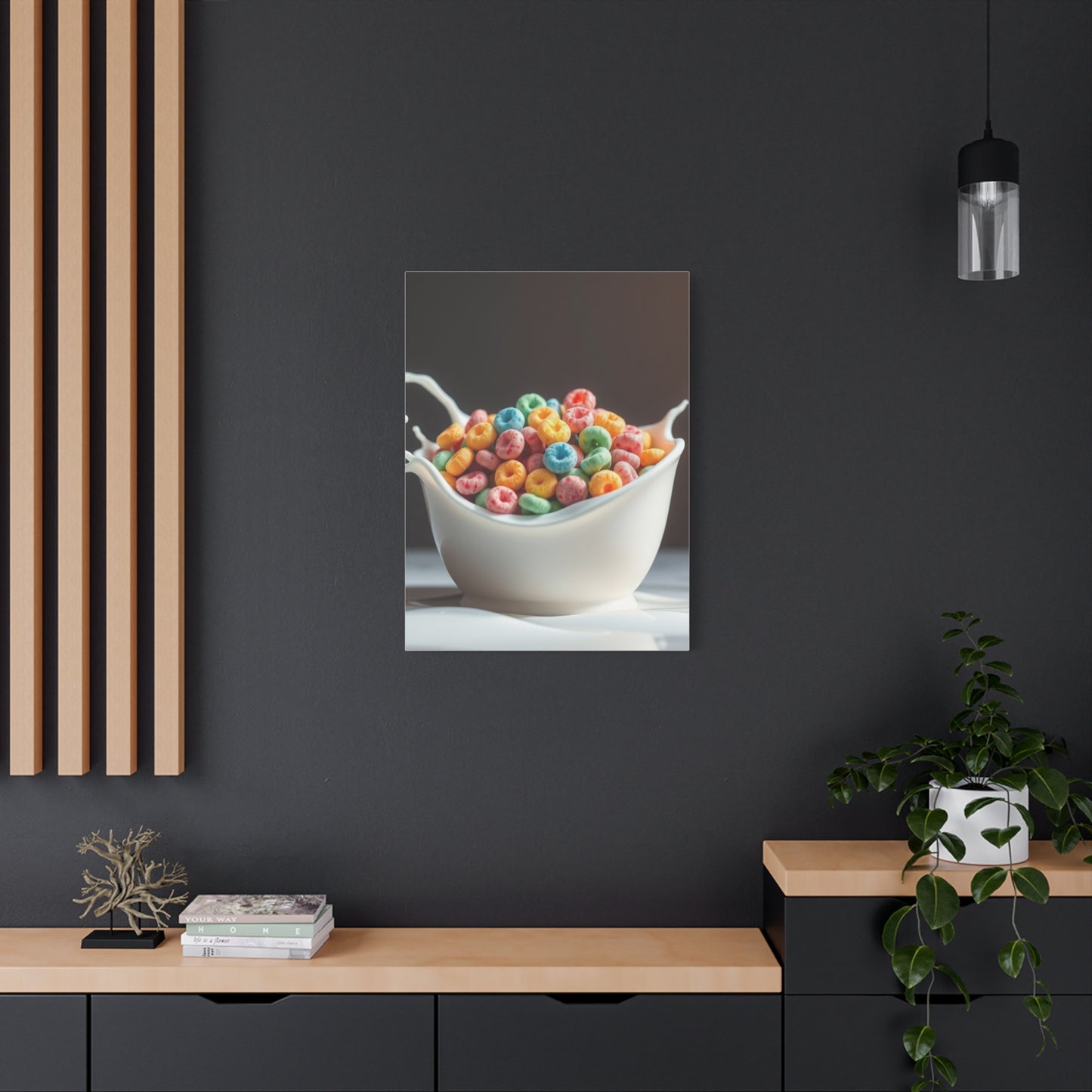 Fruit Loops in Milk Art Premium Canvas 20 Wall Art & Canvas Print