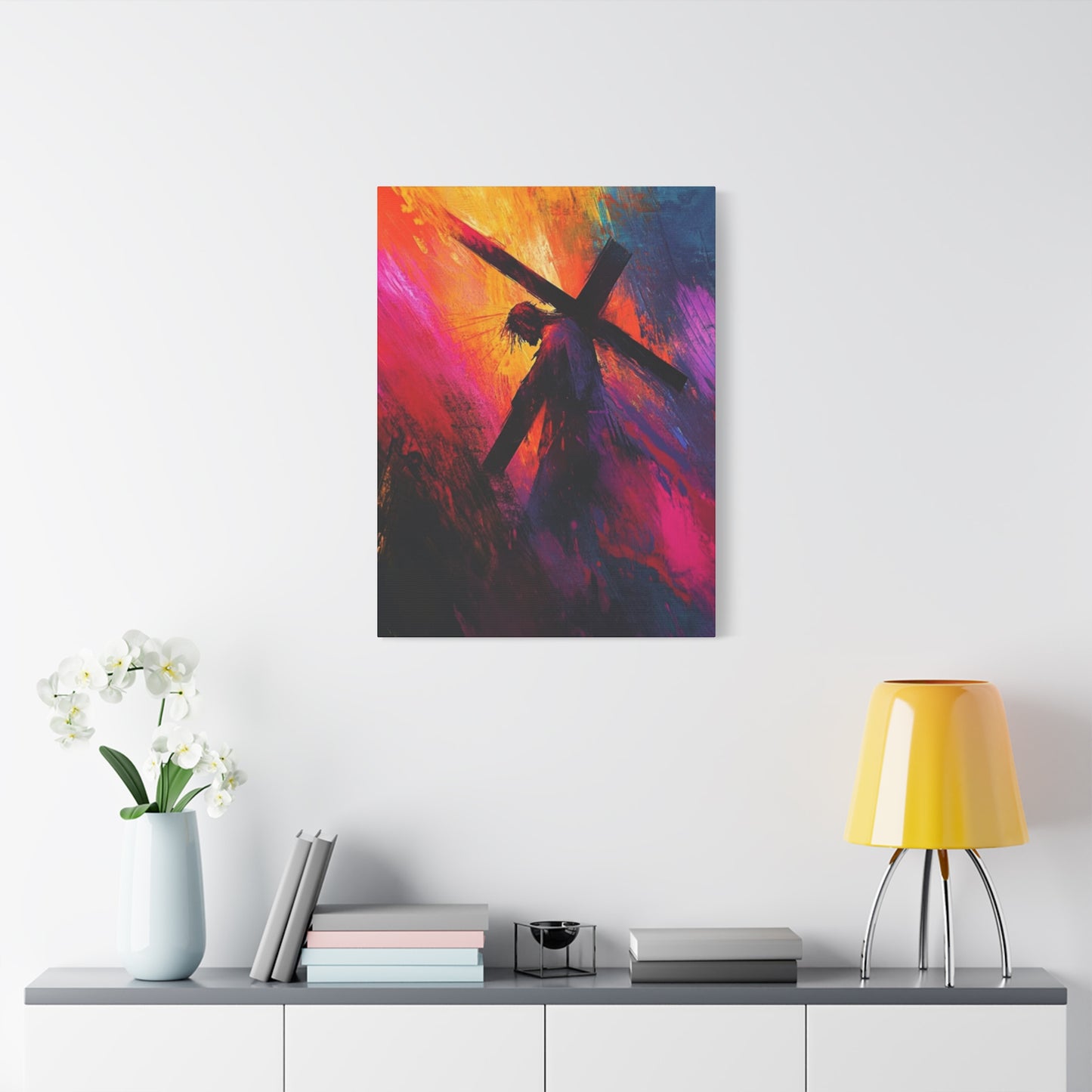 Abstract Jesus Caring Cross Wall Art & Canvas Prints
