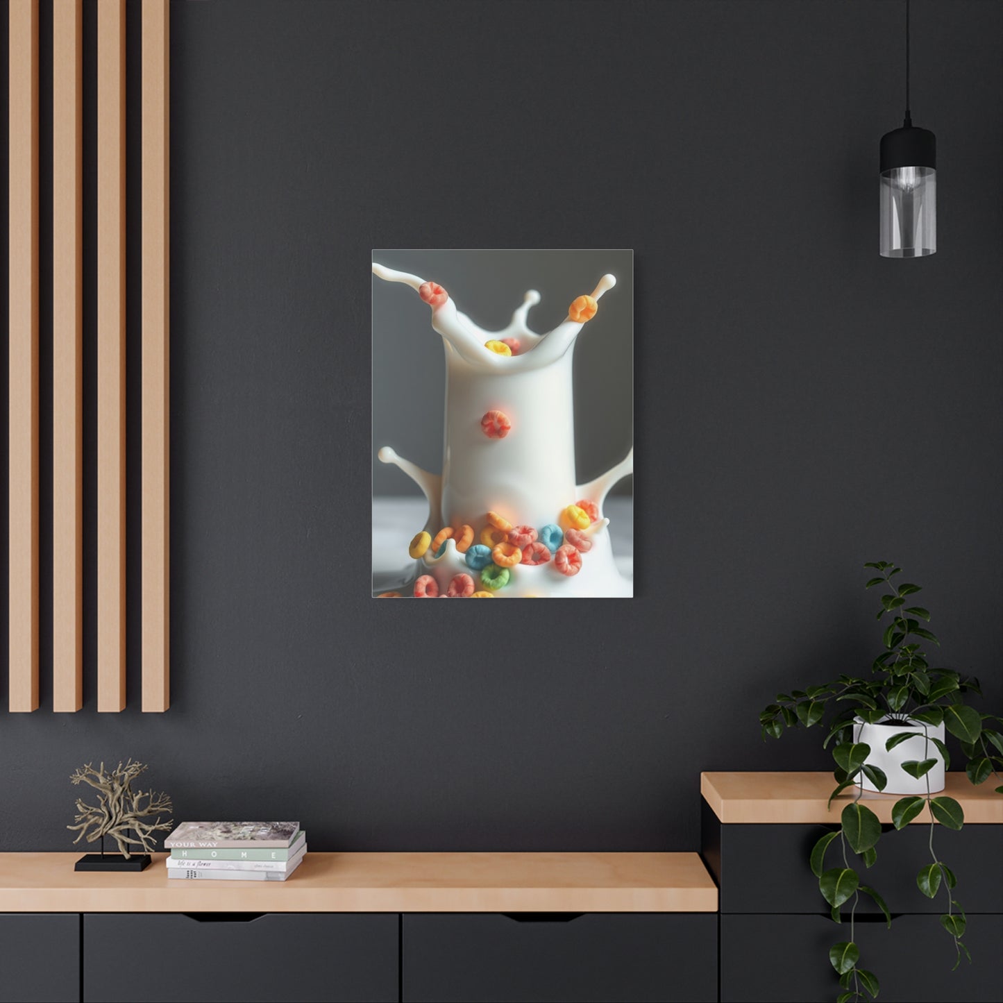 Fruit Loops in Milk Art Premium Canvas 16 Wall Art & Canvas Print