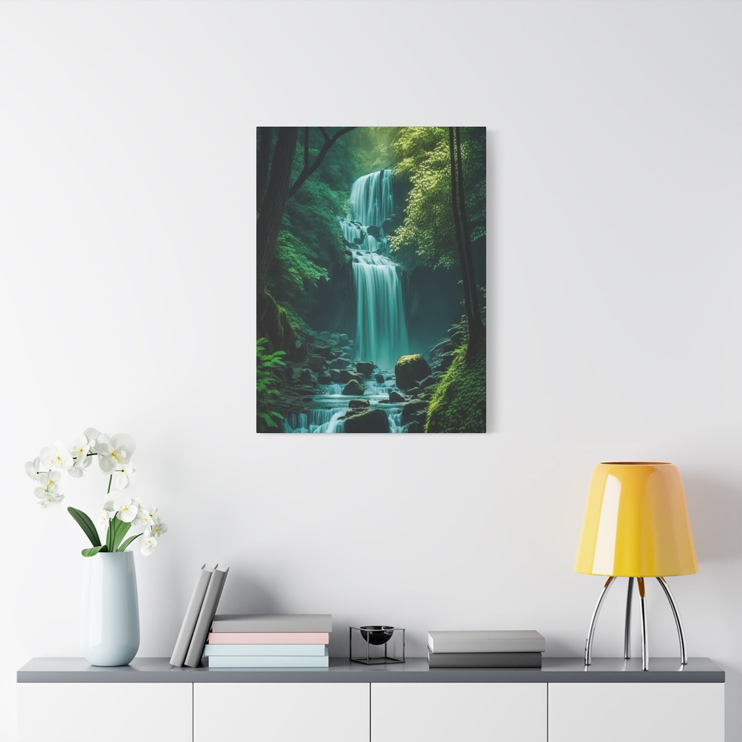Waterfall In Forest Wall Art & Canvas Prints