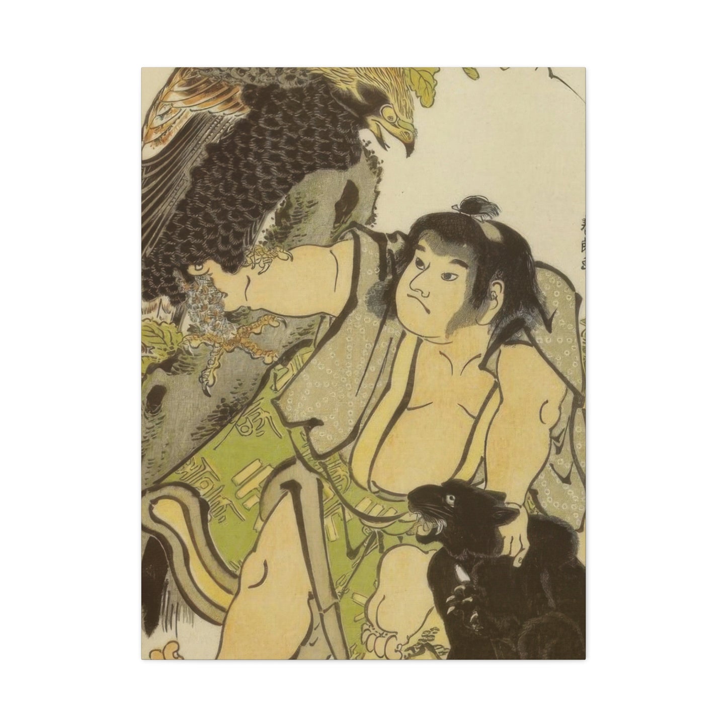 Katsushika Hokusai Kintaro And The Wild Animals Wall Art & Canvas Prints