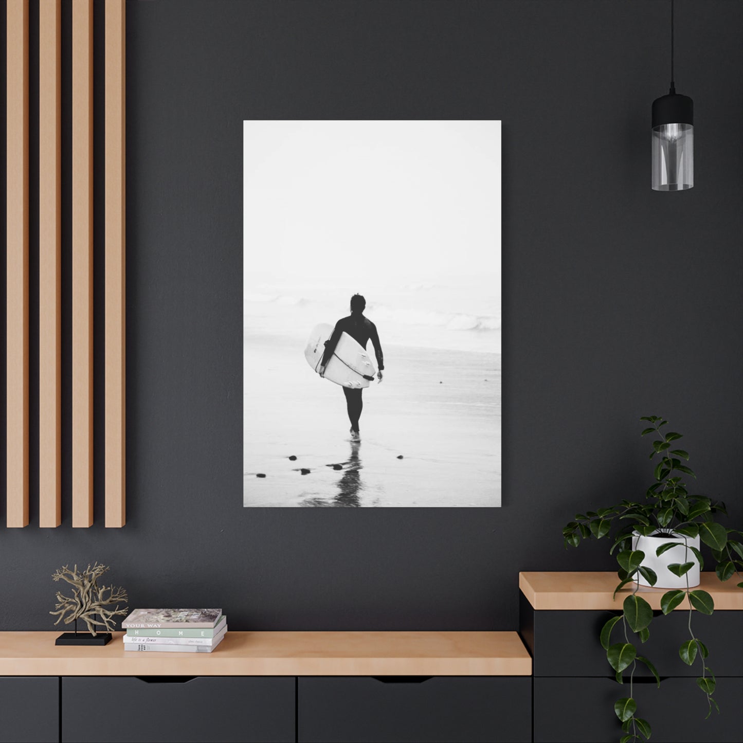 Black & White Surfing Photo Wall Art & Canvas Prints