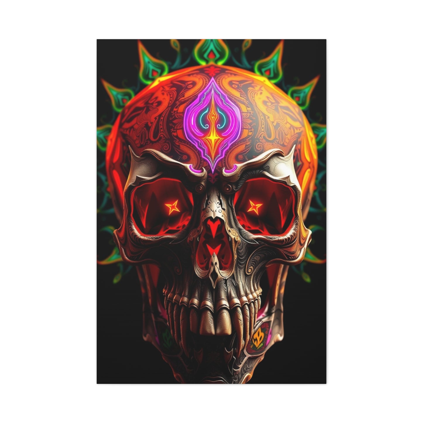 Trippy Skull Art Premium Canvas 19 Wall Art & Canvas Print