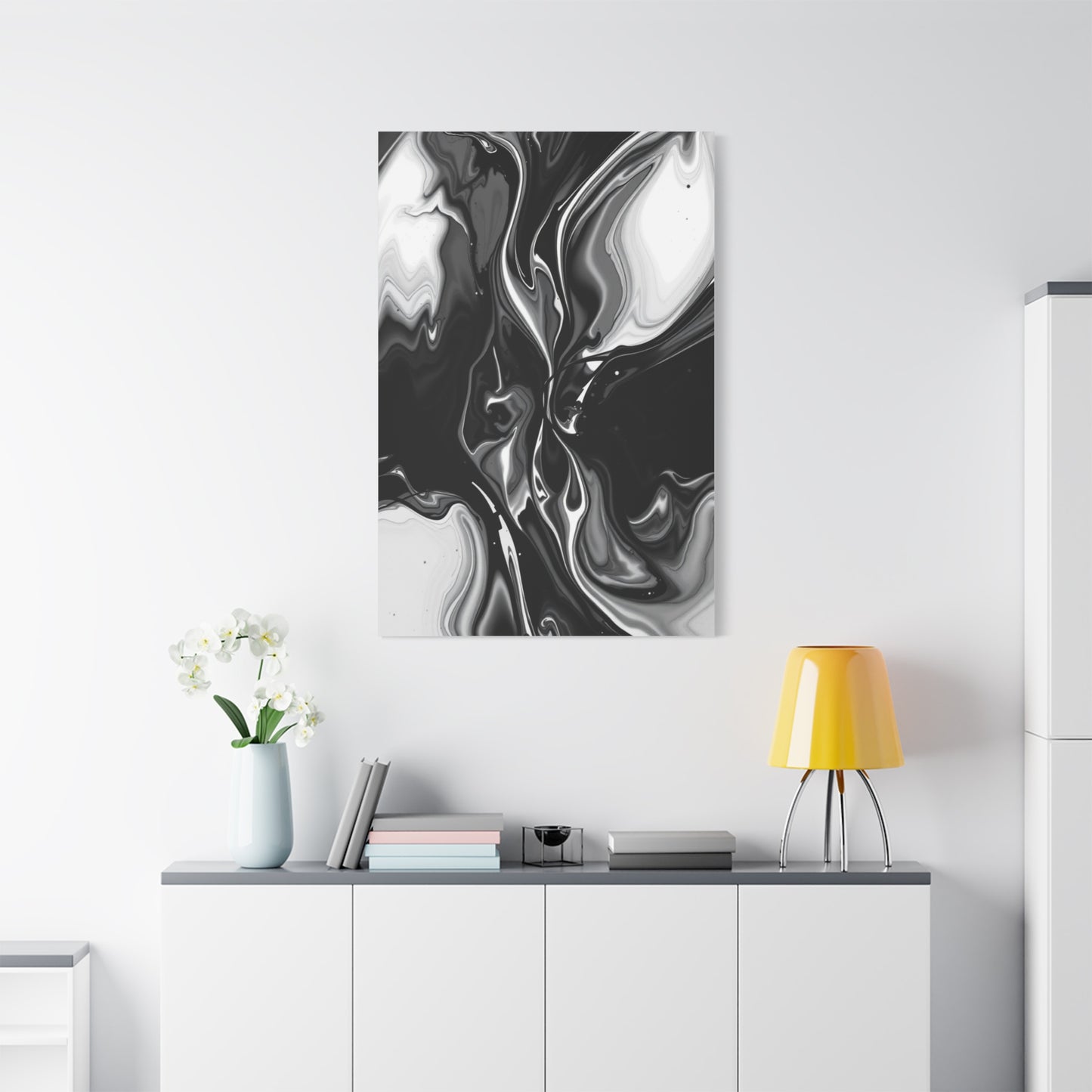 Masterpiece Black and White Abstract Art Vision Wall Art & Canvas Print