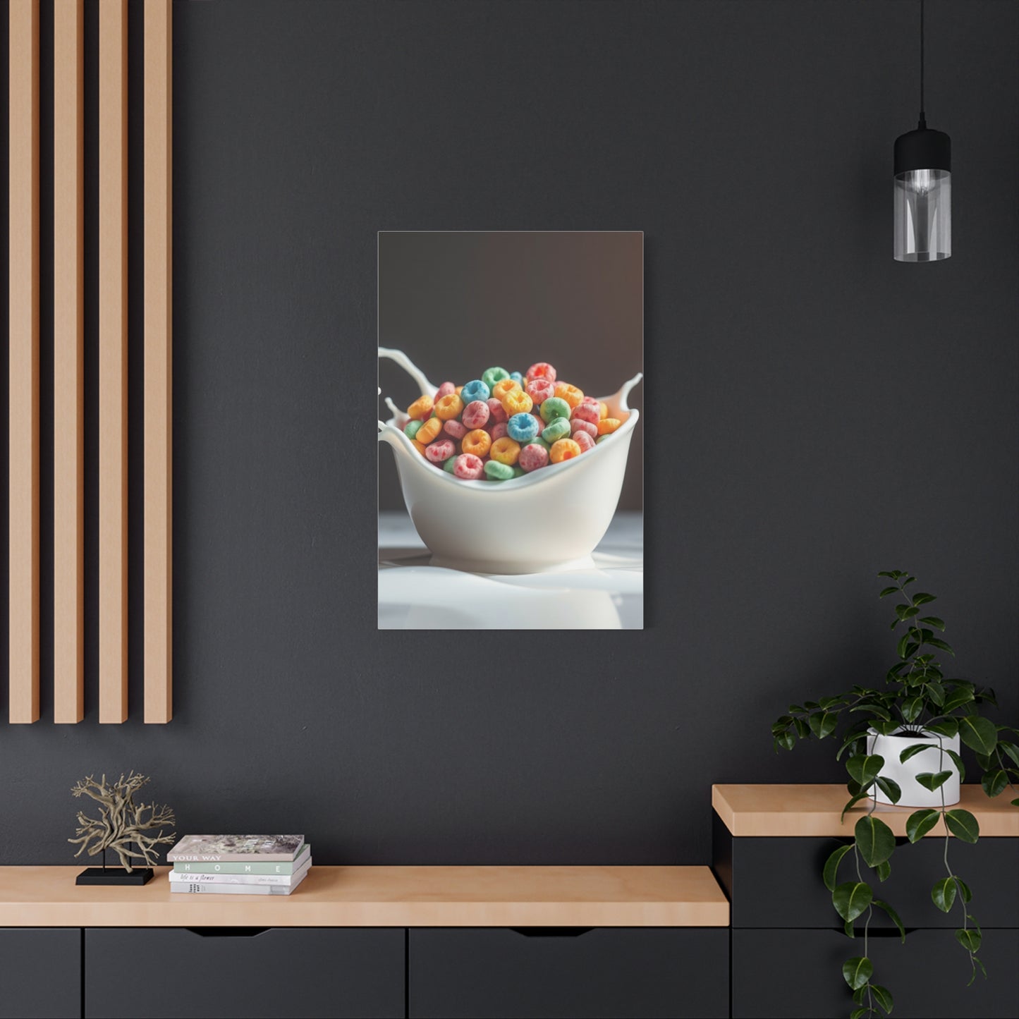 Fruit Loops in Milk Art Premium Canvas 20 Wall Art & Canvas Print