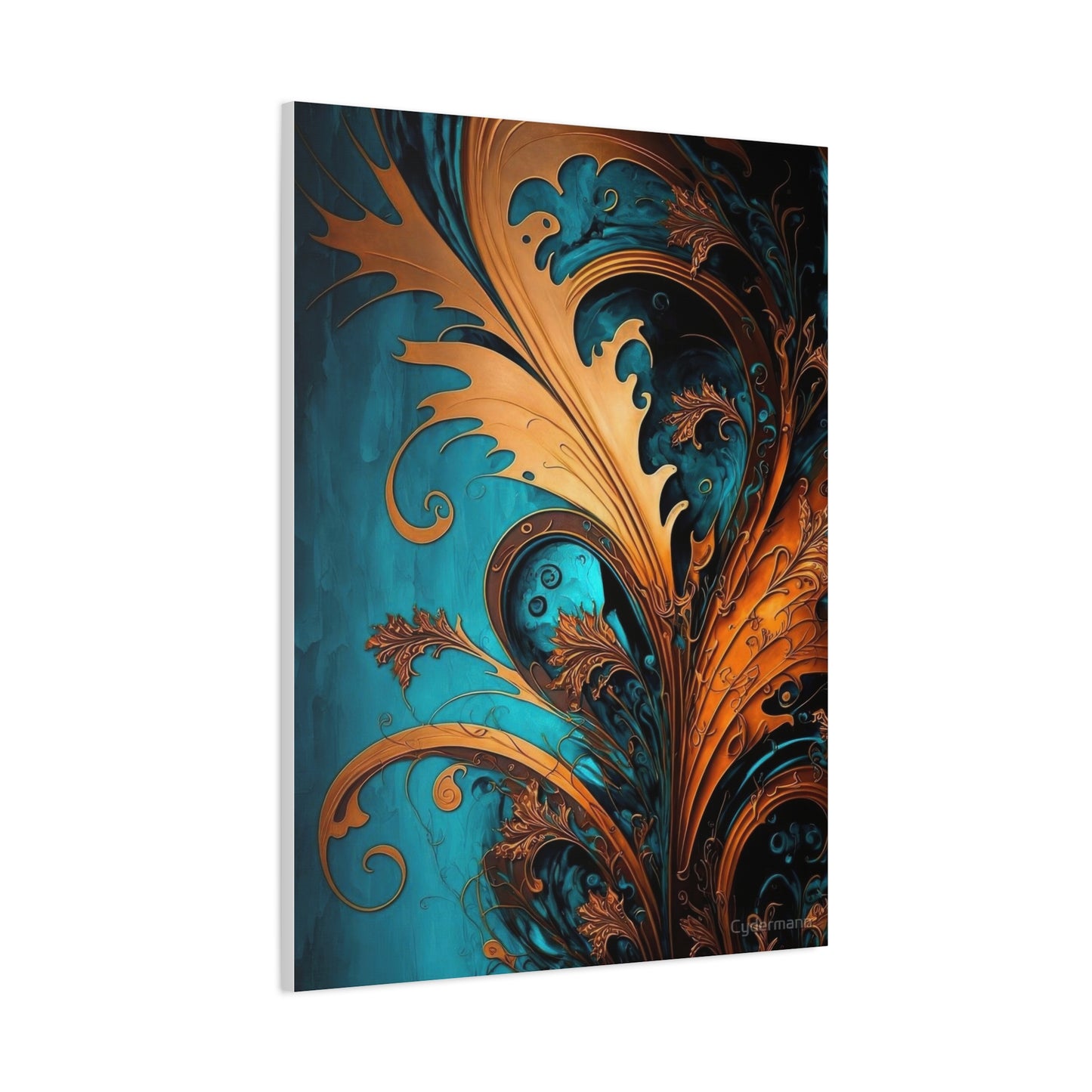 Teal and Gold Harmony Wall Art & Canvas Prints