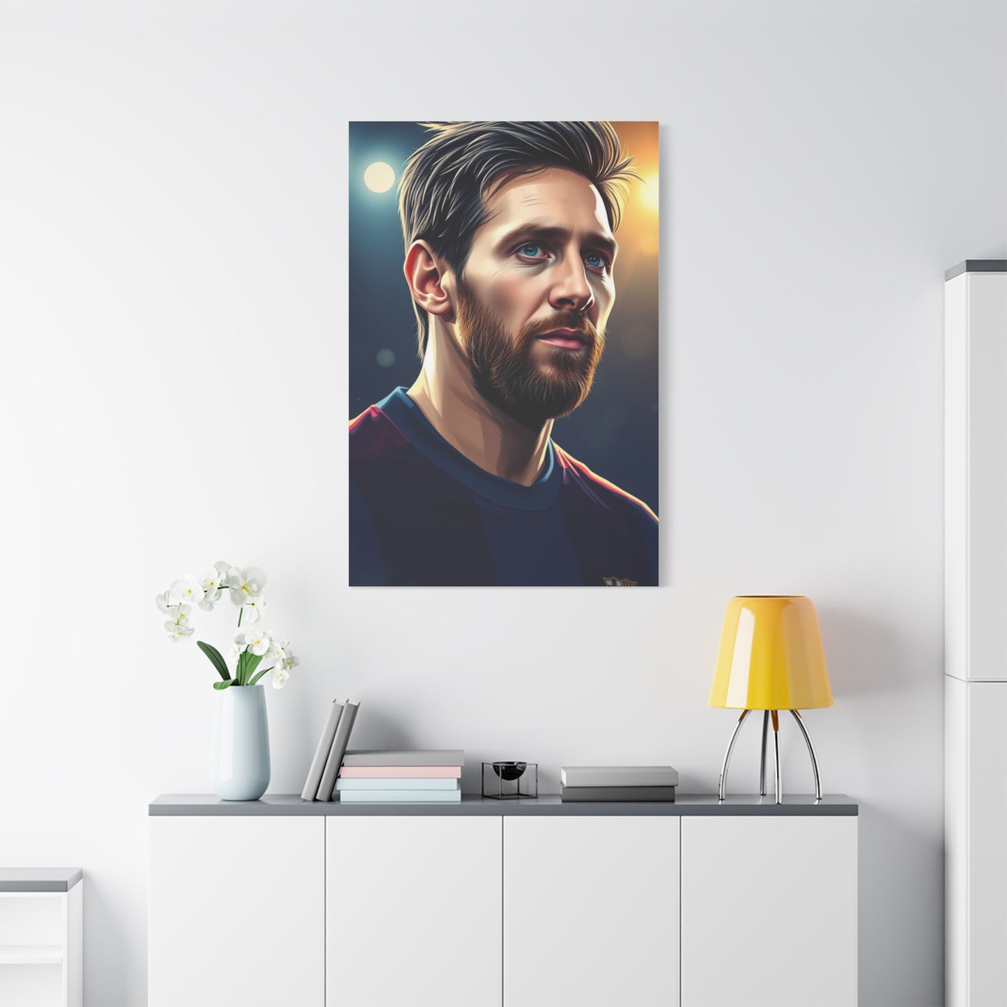 Lionel Messi Illustration Art Premium Canvas 20 Wall Art & Canvas Print