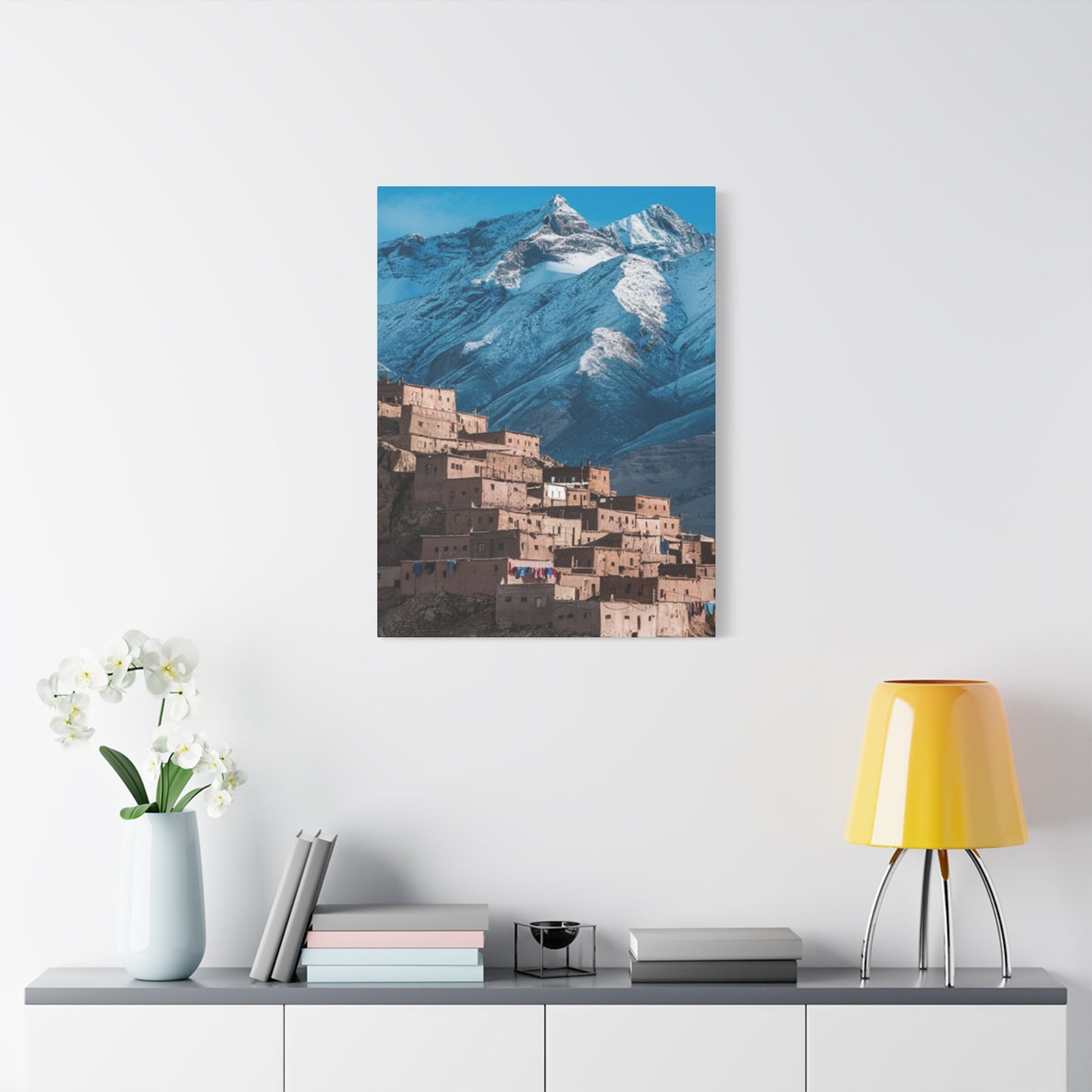 Snowy Mountain & Monastery Wall Art & Canvas Prints