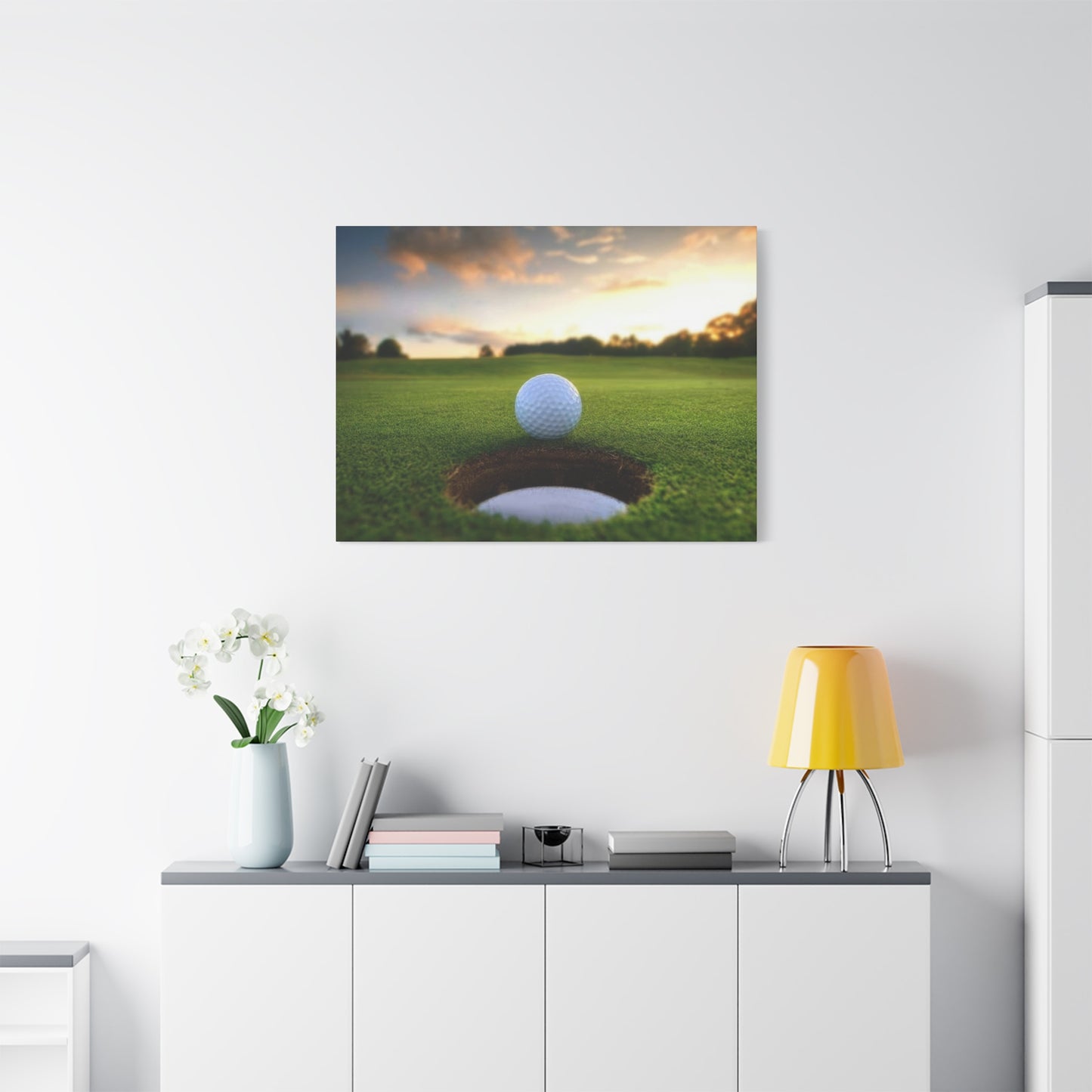 Golf Ball Cup Closeup Wall Art & Canvas Prints