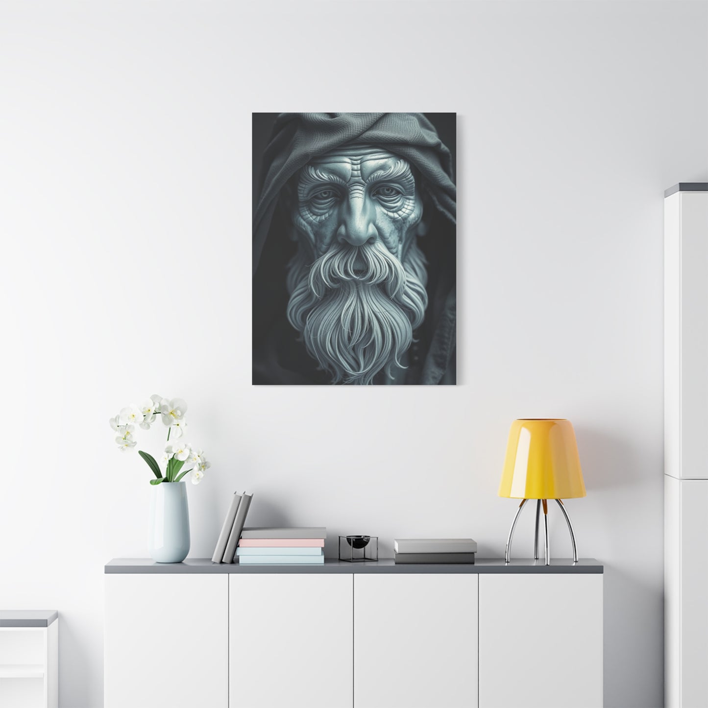 Opulent Grayscale Tapestry Wall Art & Canvas Print