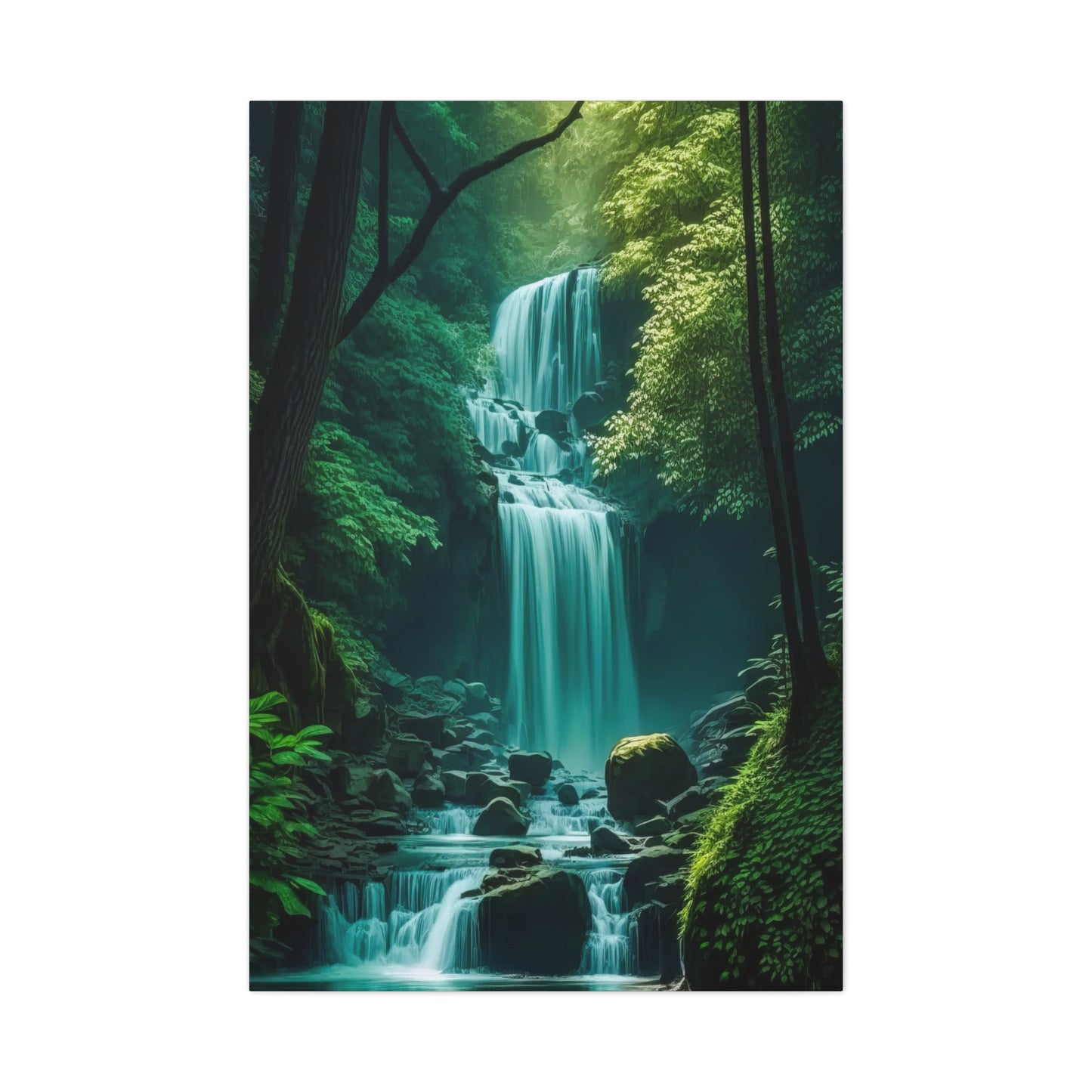 Waterfall In Forest Wall Art & Canvas Prints