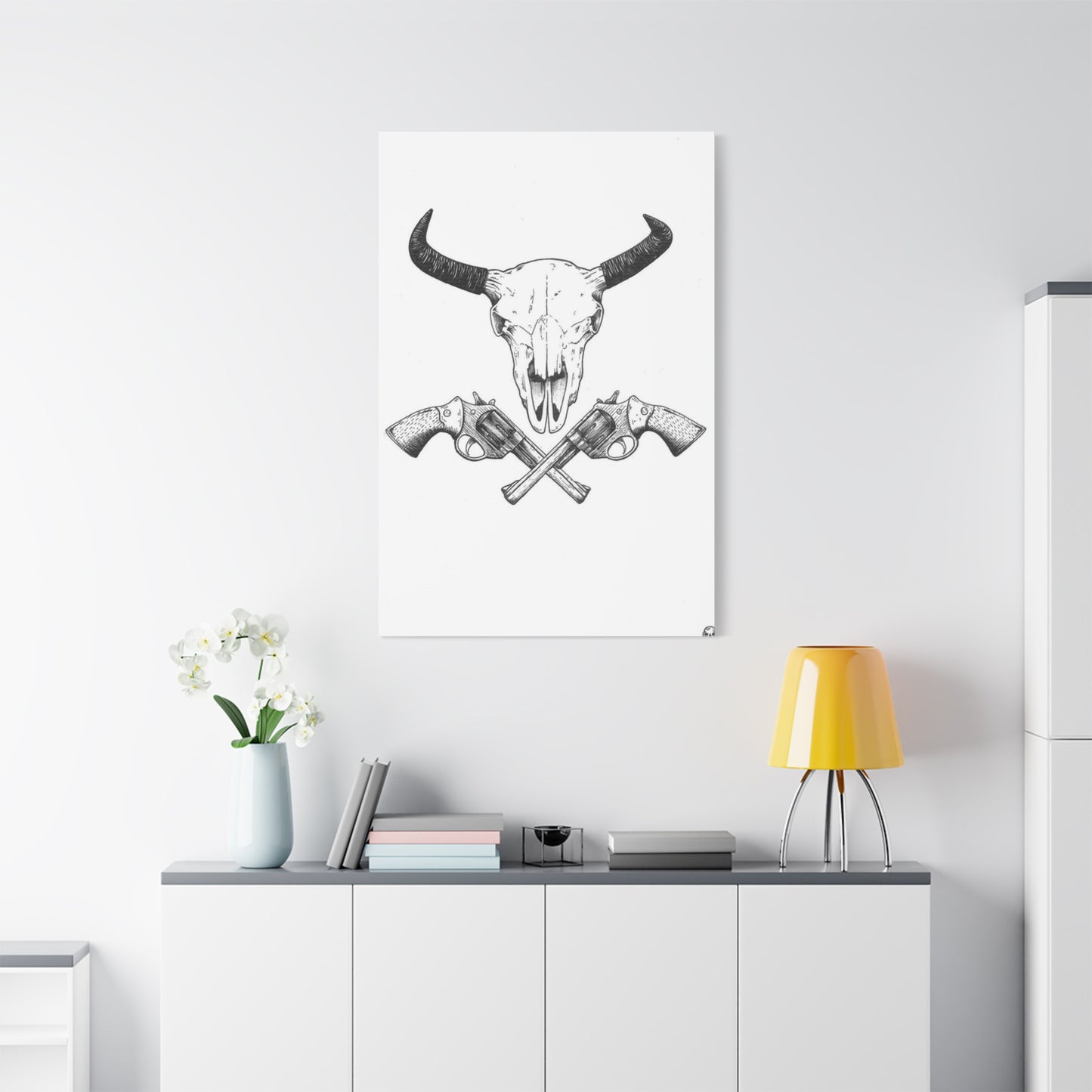 Gun Sketch Wall Art & Canvas Prints
