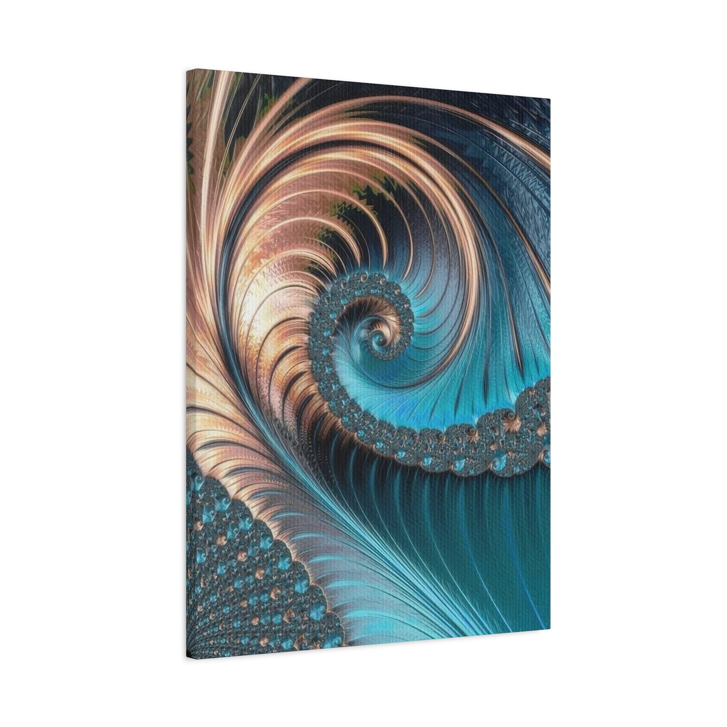 Teal Vortex Wall Art & Canvas Prints