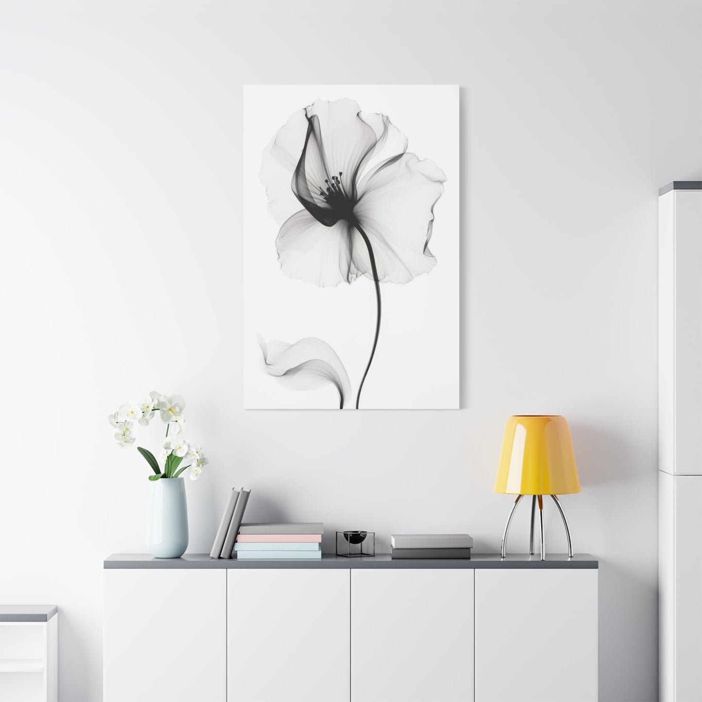 Flower Grey Wall Art & Canvas Prints