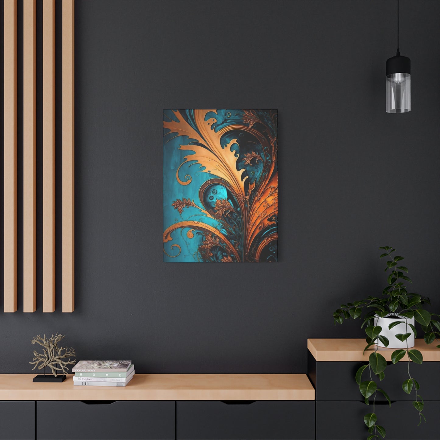 Teal and Gold Harmony Wall Art & Canvas Prints