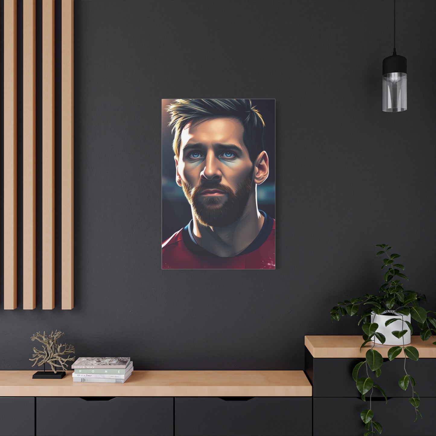 Lionel Messi Illustration Art Premium Canvas 16 Wall Art & Canvas Print