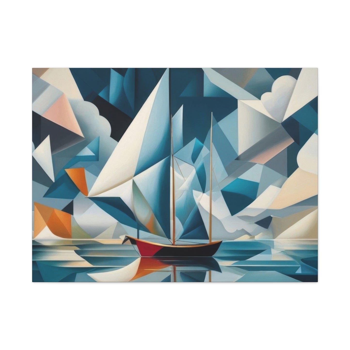 Boat In Water Cubism Wall Art & Canvas Prints