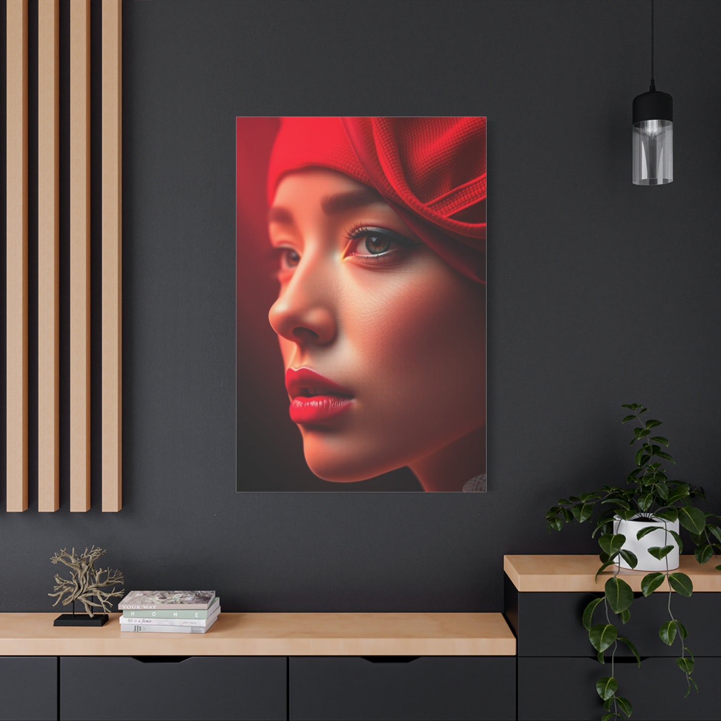 Burgundy Illumination Piece Wall Art & Canvas Print