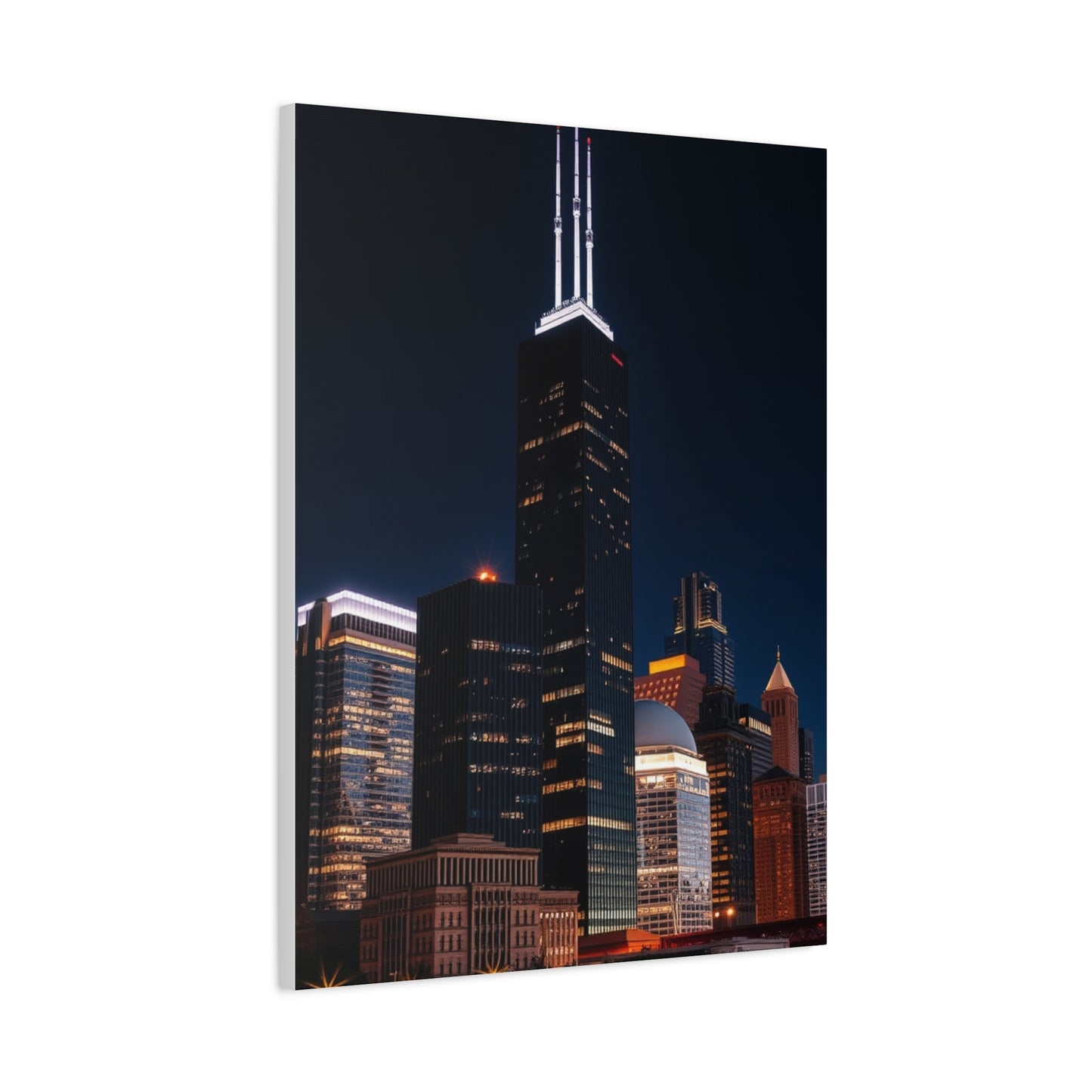 Chicago Skylines Art Canvas Art 1 Wall Art & Canvas Print