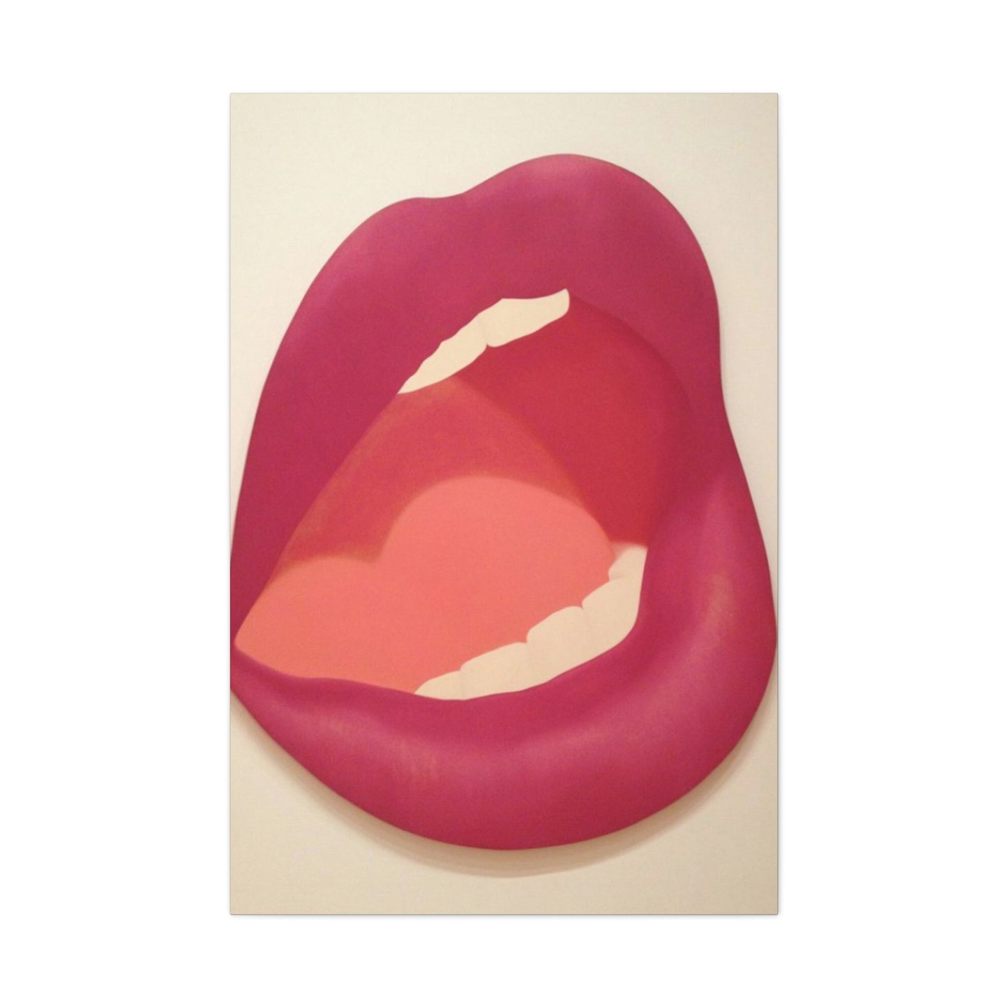 Red Lips Painting Wall Art & Canvas Prints