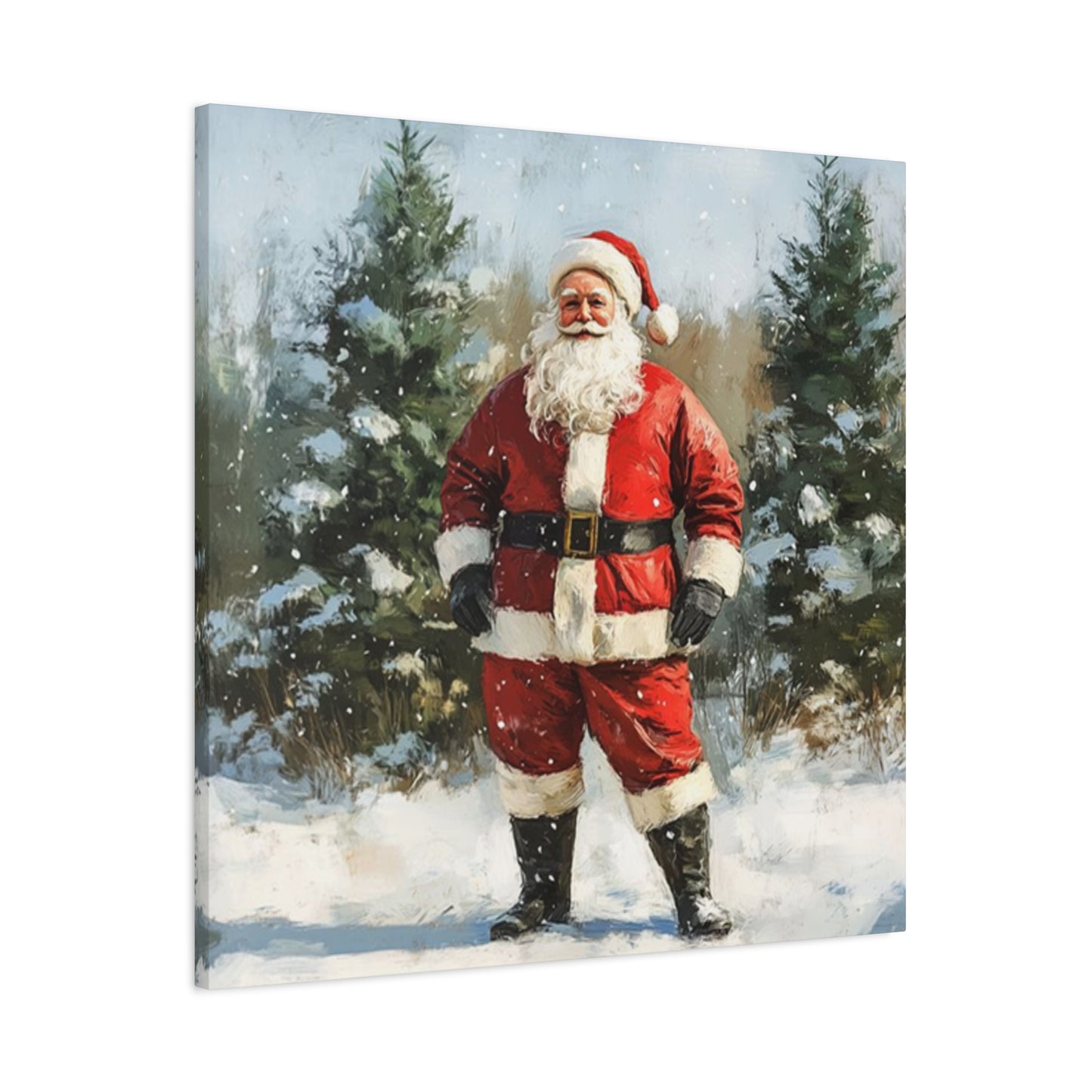 Santa Claus In Snow Wall Art & Canvas Prints