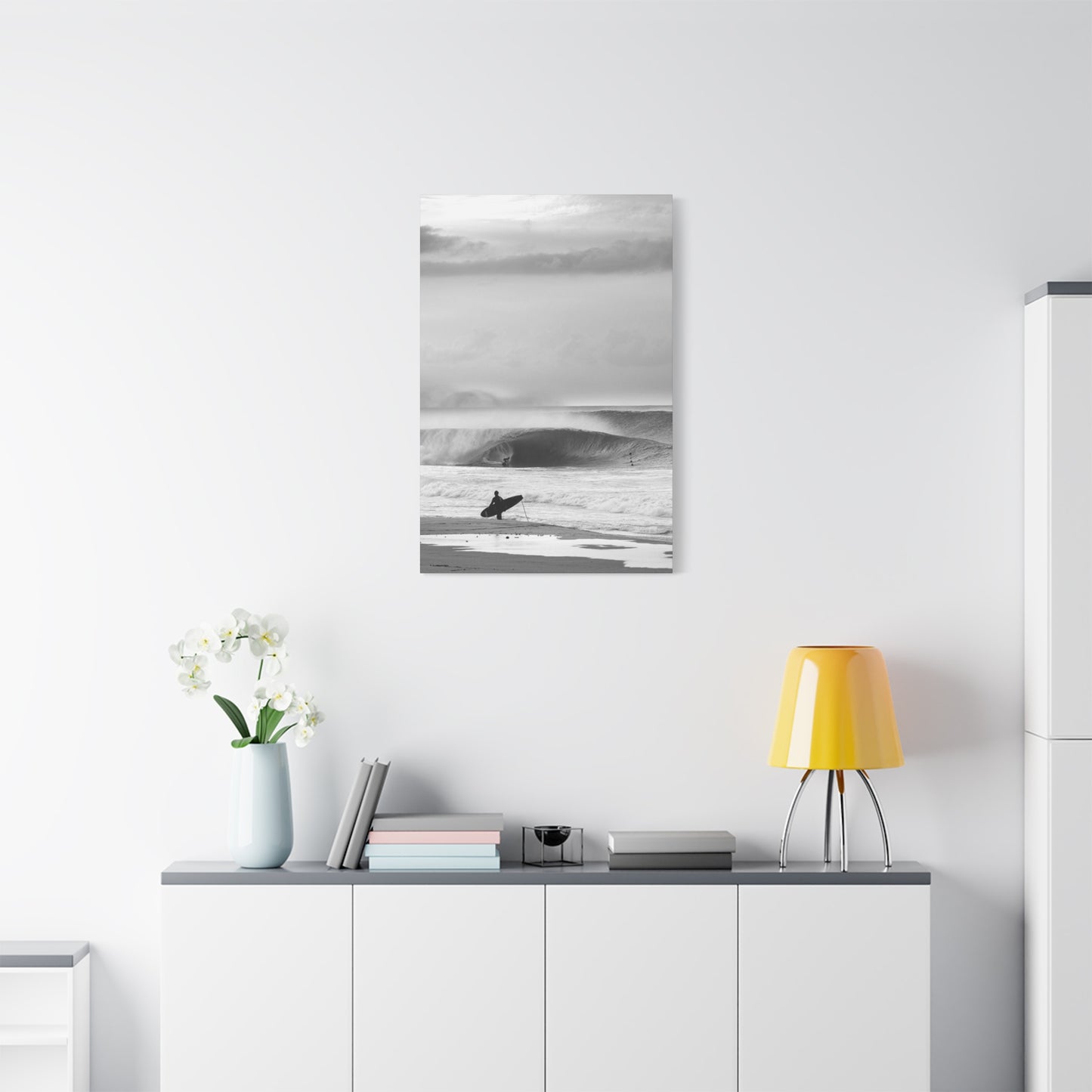Black & White Surfing Photo Wall Art & Canvas Prints