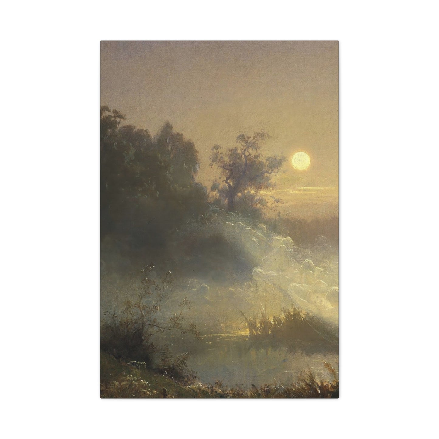 Dark Foggy Moonlit Wall Art & Canvas Prints