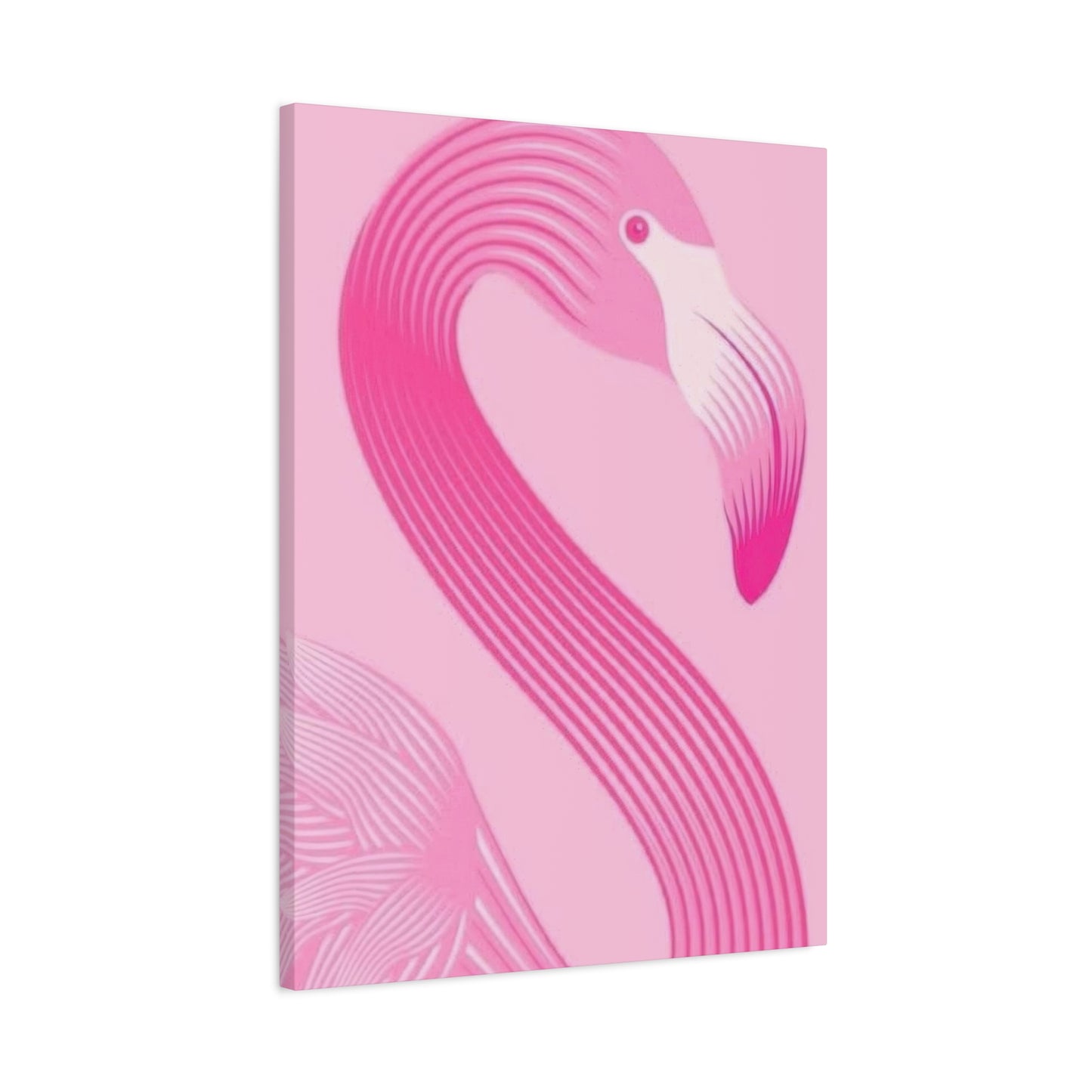 Flamingo Pink Monochrome Wall Art & Canvas Prints