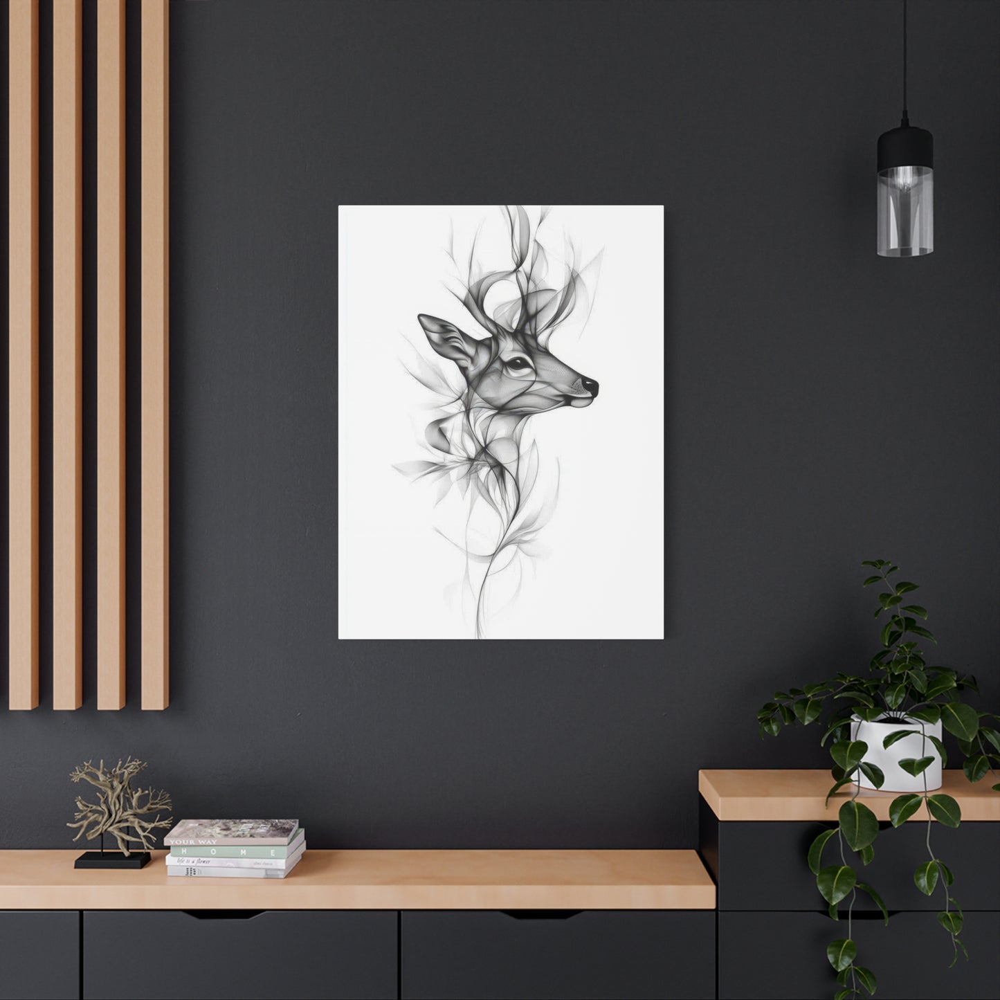 Deer Grey Wall Art & Canvas Prints