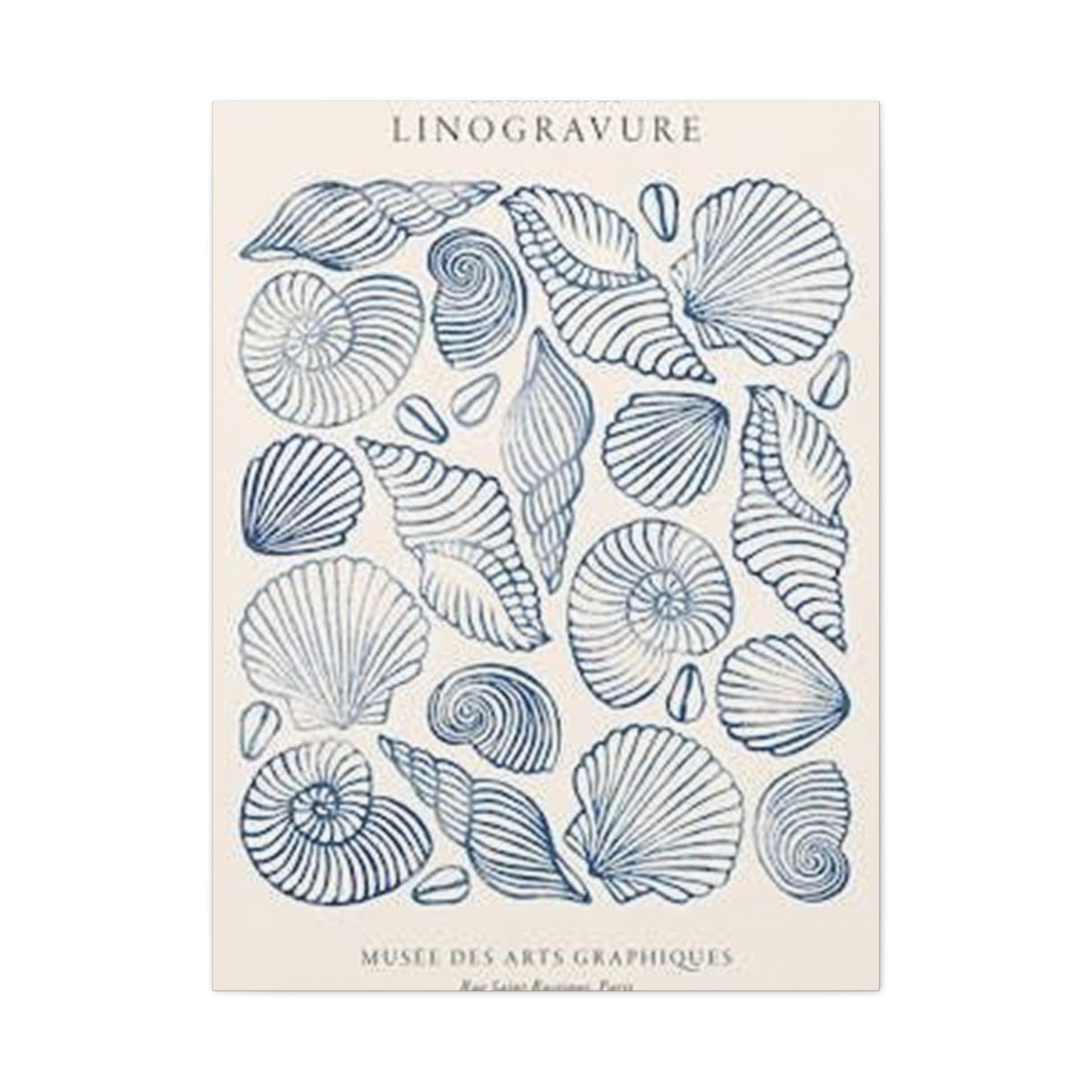 Purple Sea Shell Shape Poster Wall Art & Canvas Prints