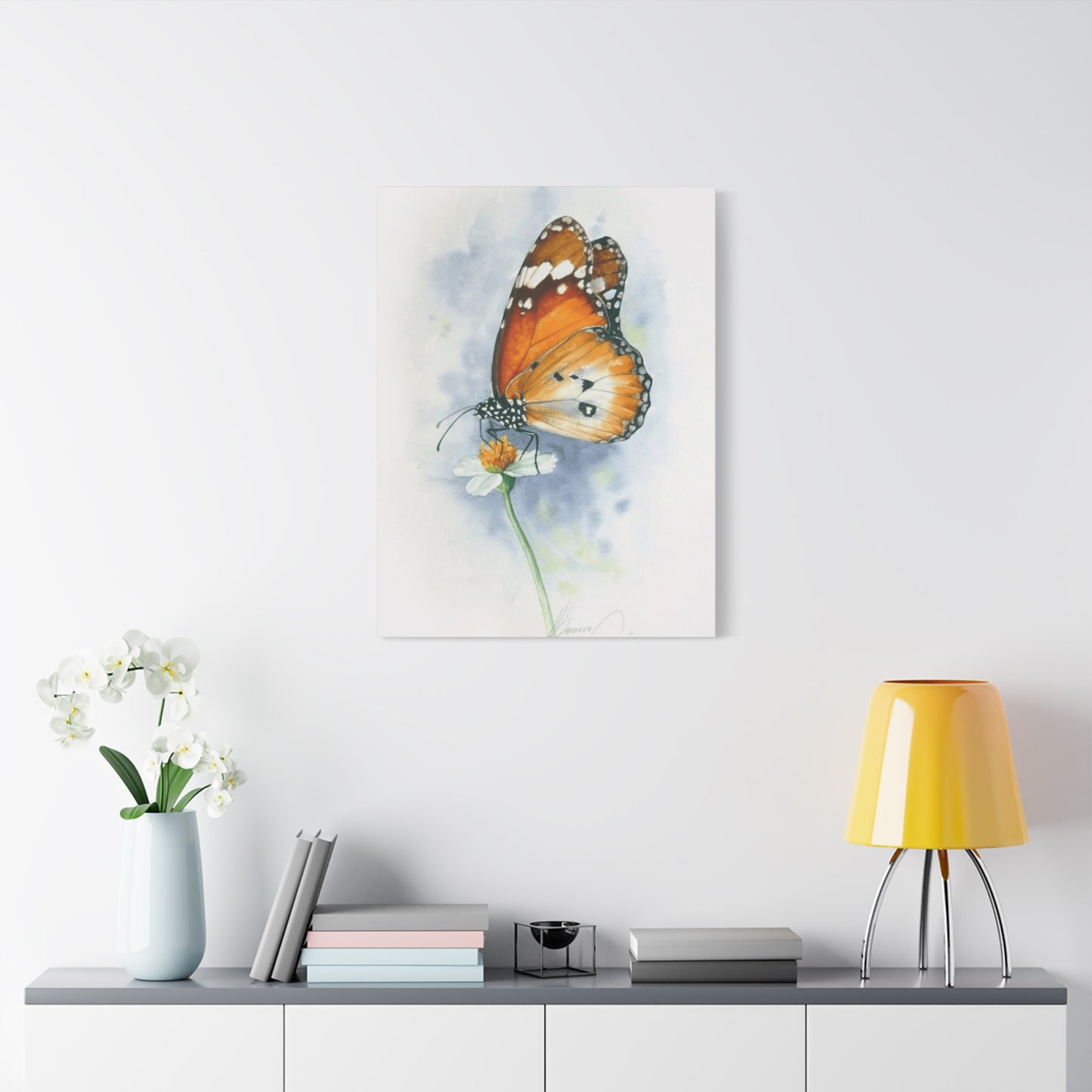 Butterfly Water Painting Wall Art & Canvas Prints