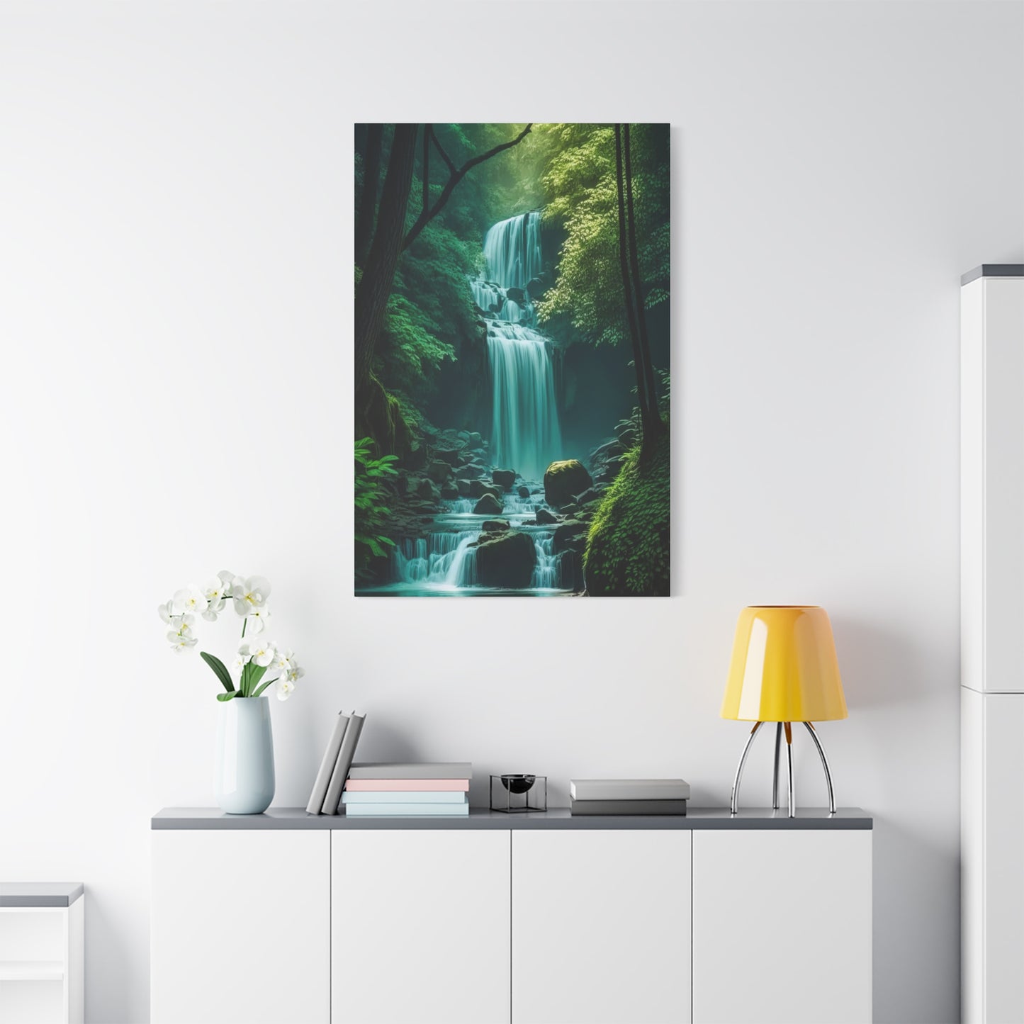 Waterfall In Forest Wall Art & Canvas Prints
