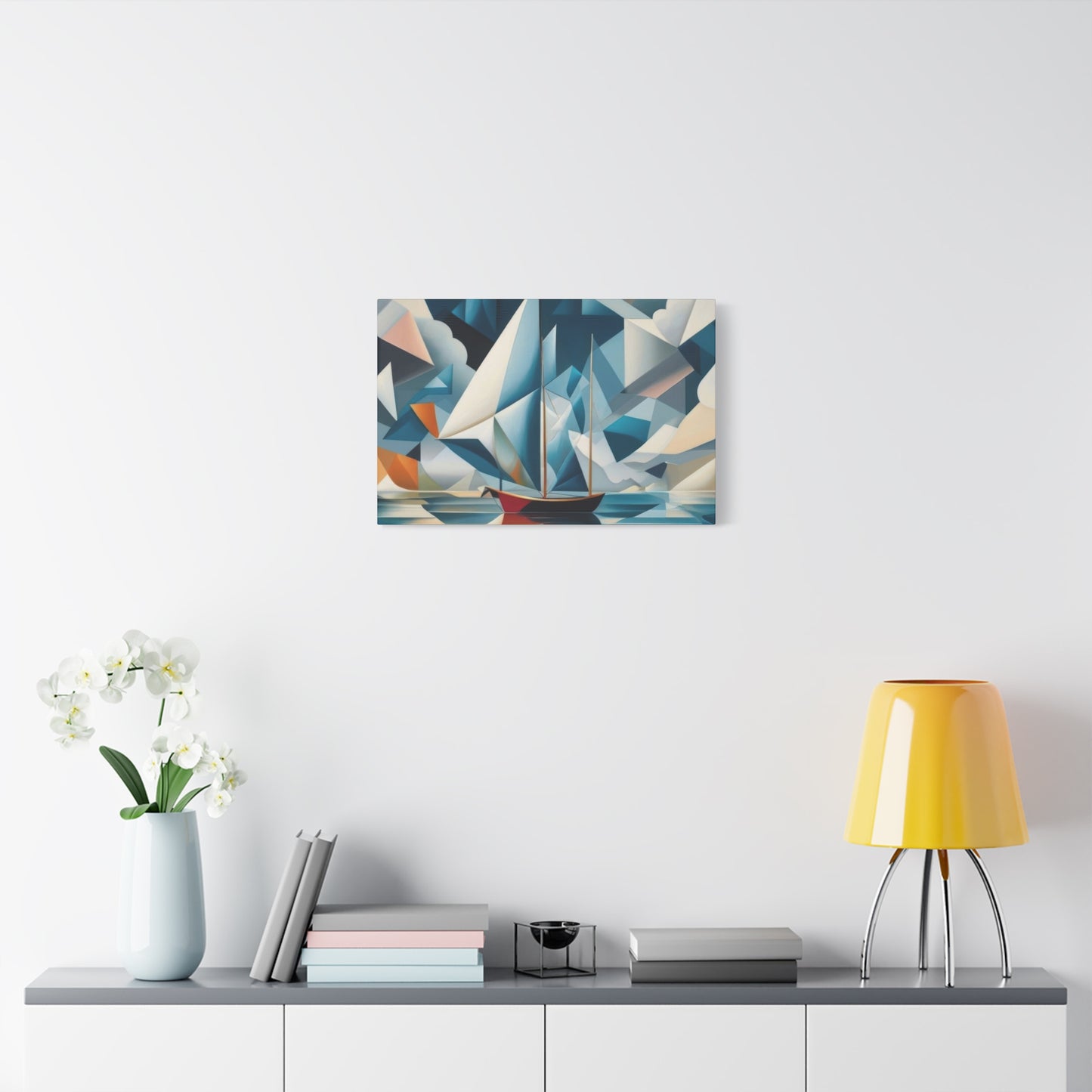 Boat In Water Cubism Wall Art & Canvas Prints