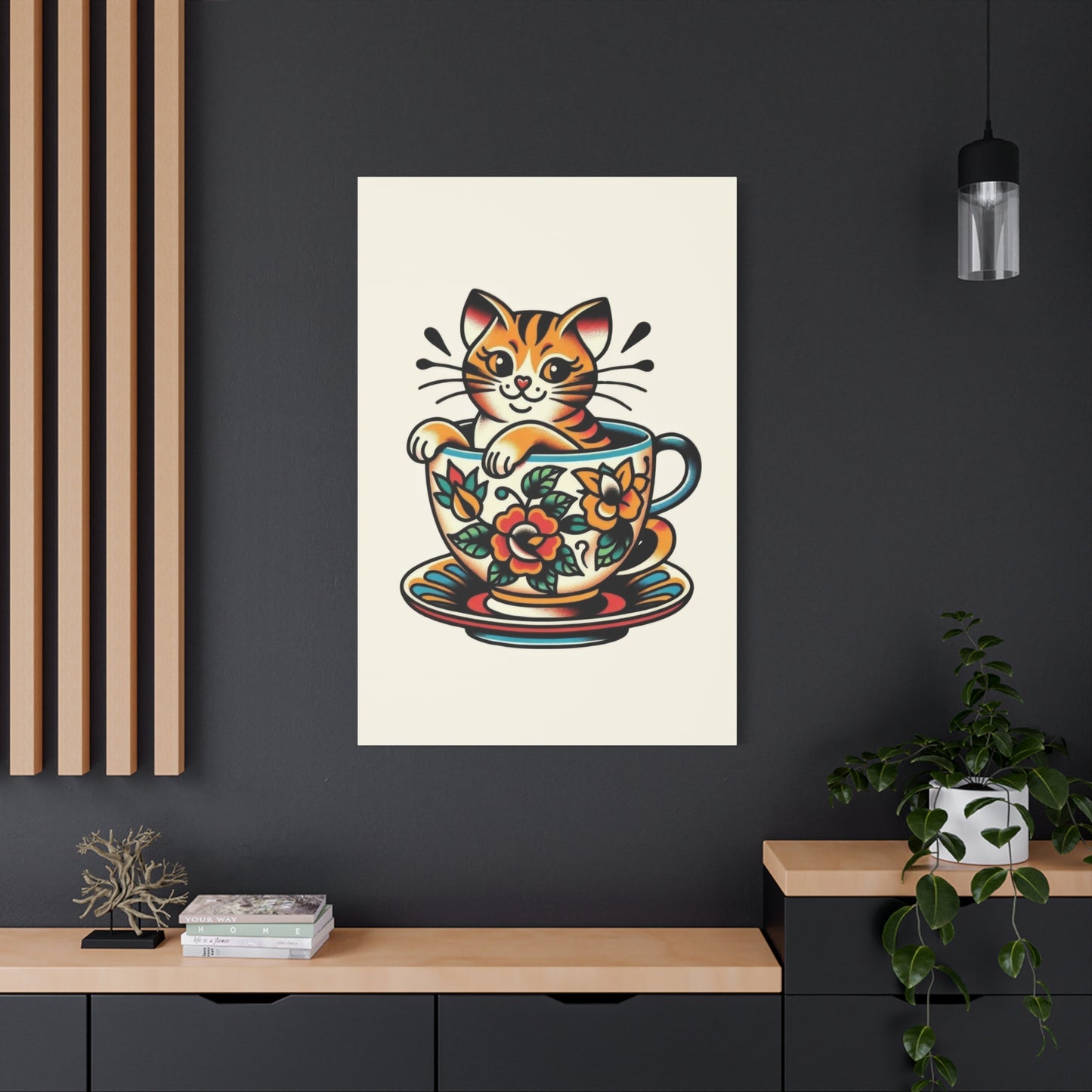Cozy Cat in a Cup Wall Art & Canvas Prints
