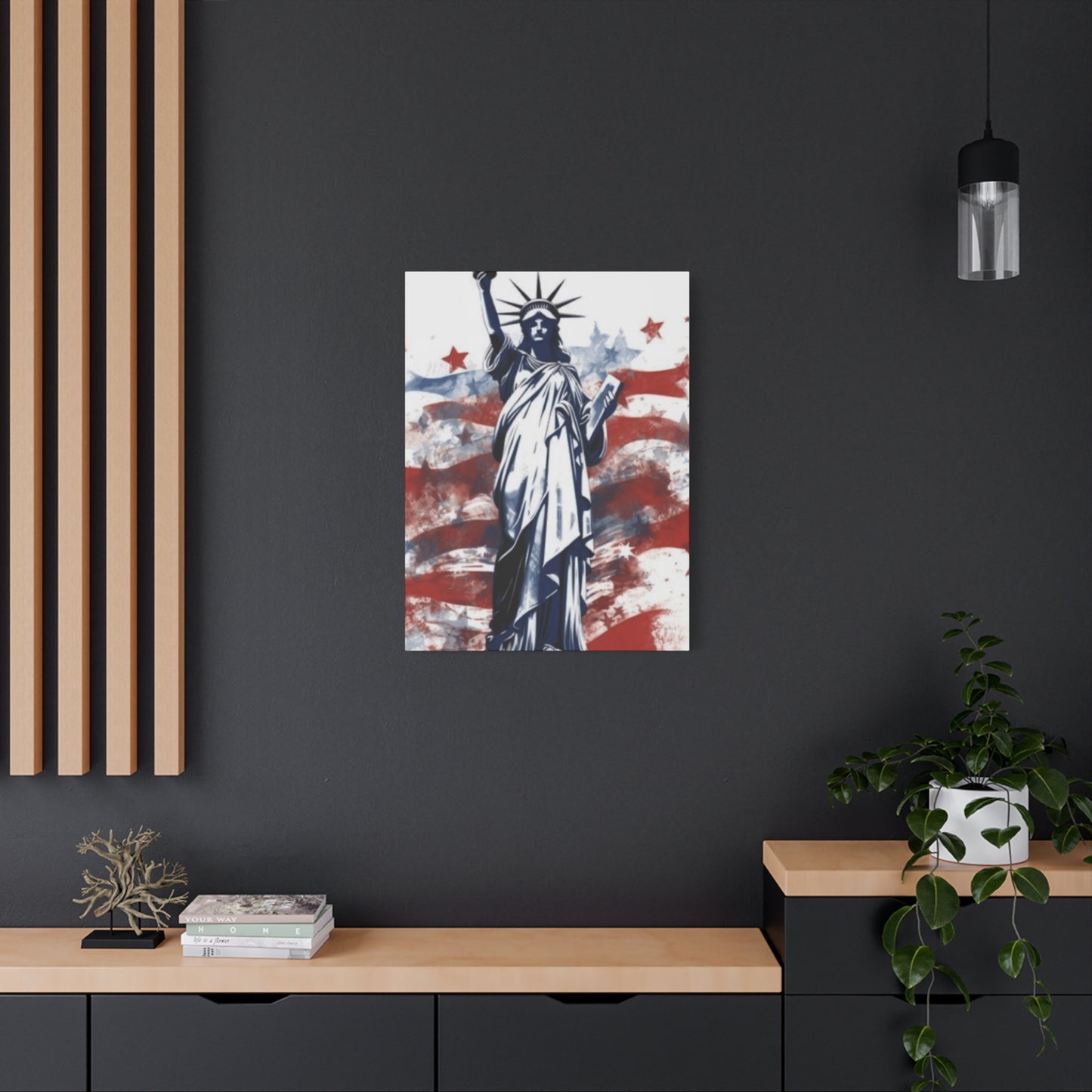Statue of Liberty and American Flag Wall Art & Canvas Prints