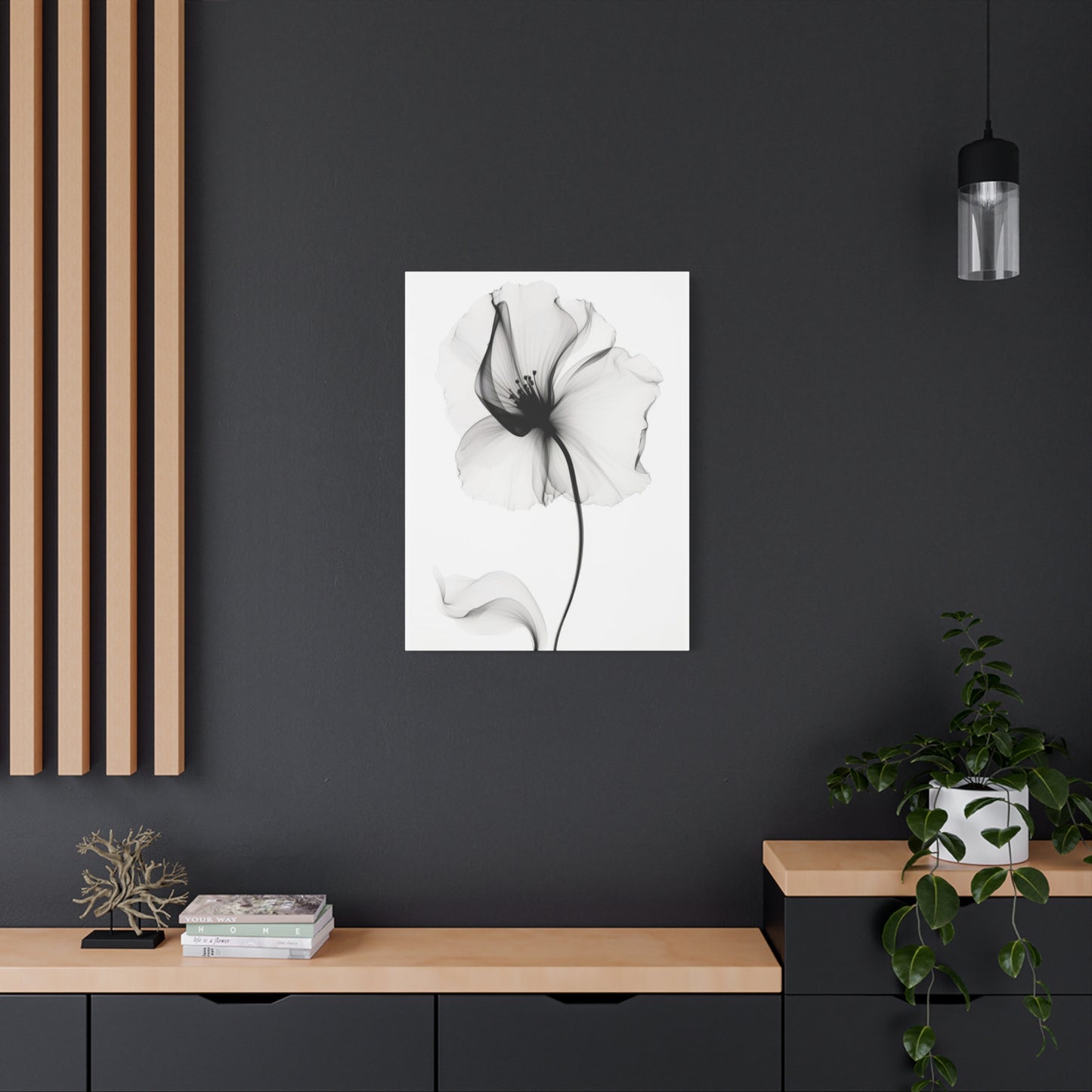 Flower Grey Wall Art & Canvas Prints