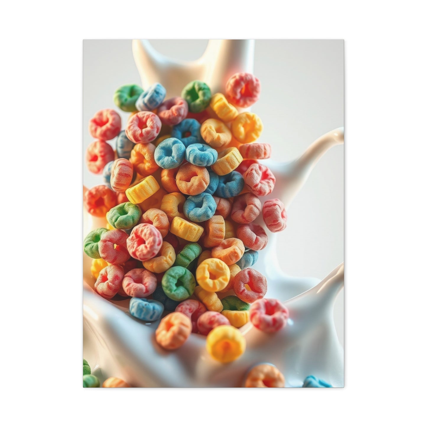 Fruit Loops in Milk Art Premium Canvas 19 Wall Art & Canvas Print