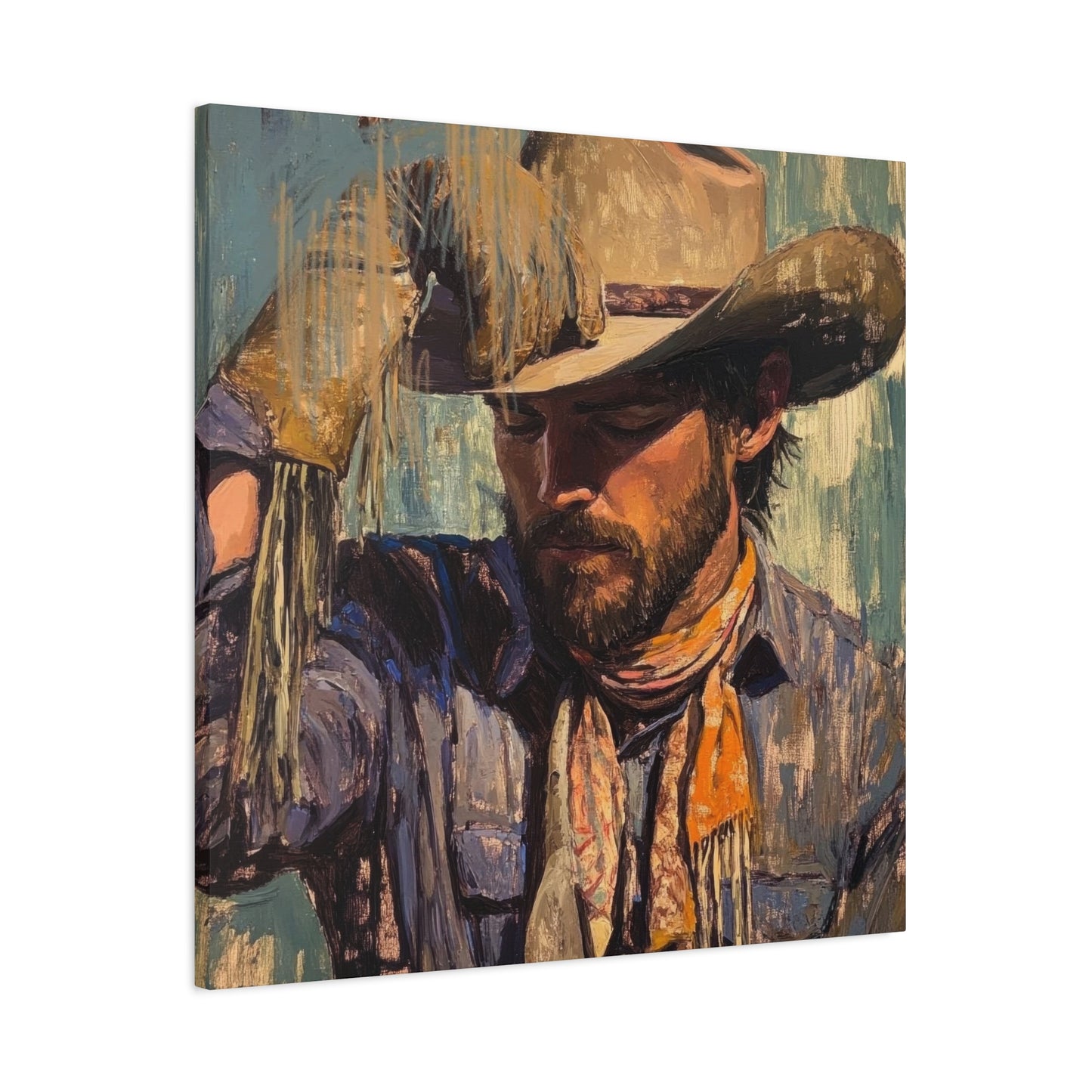 Cowboy Brushed Wall Art & Canvas Prints