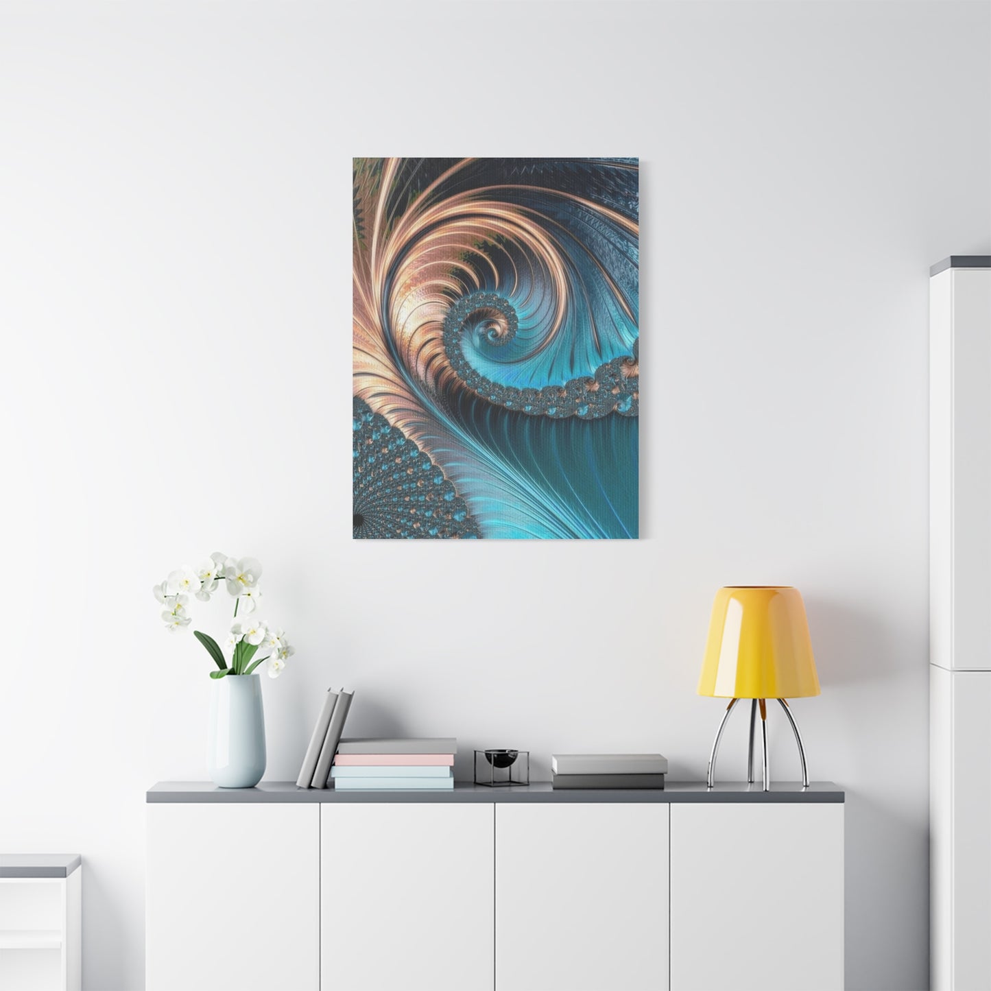 Teal Vortex Wall Art & Canvas Prints