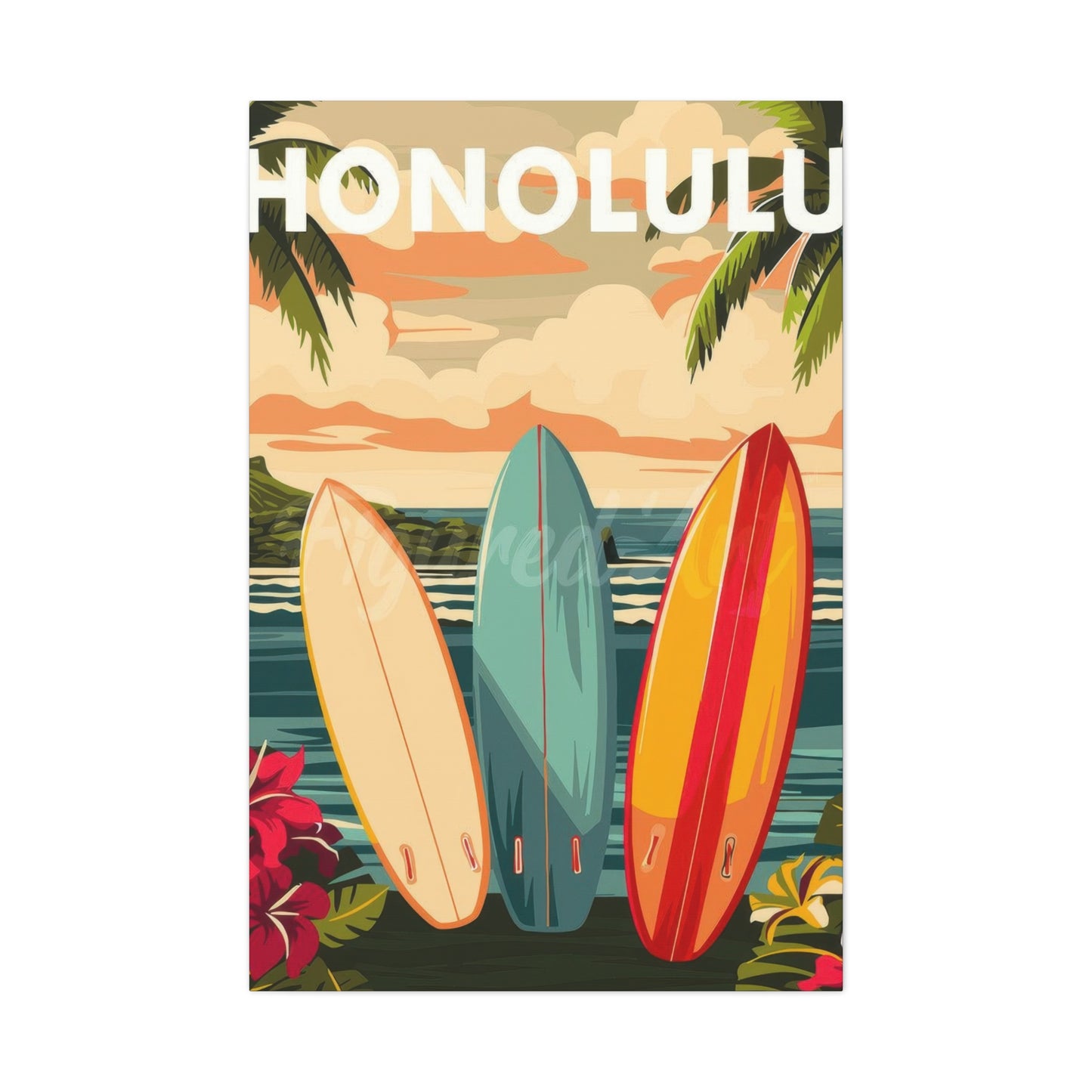 Honolulu Hawaii Wall Art & Canvas Prints
