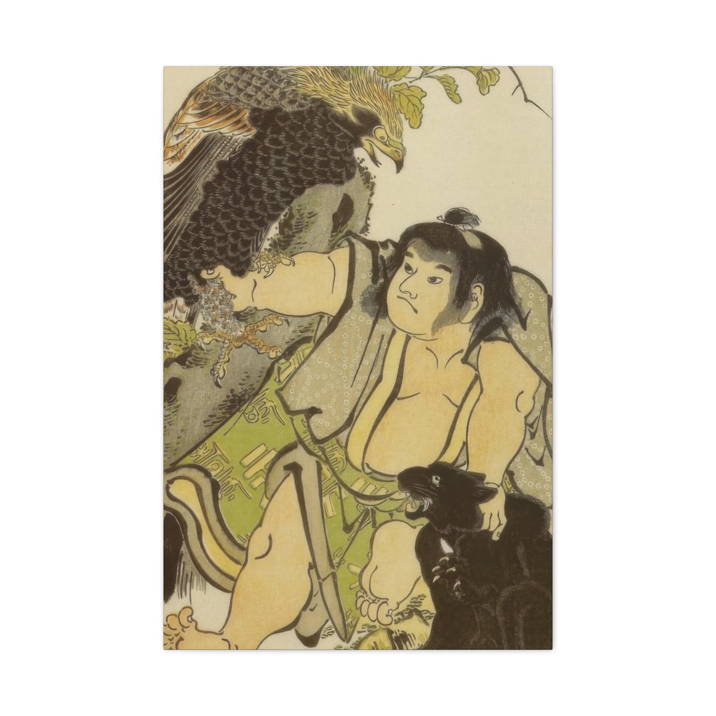 Katsushika Hokusai Kintaro And The Wild Animals Wall Art & Canvas Prints