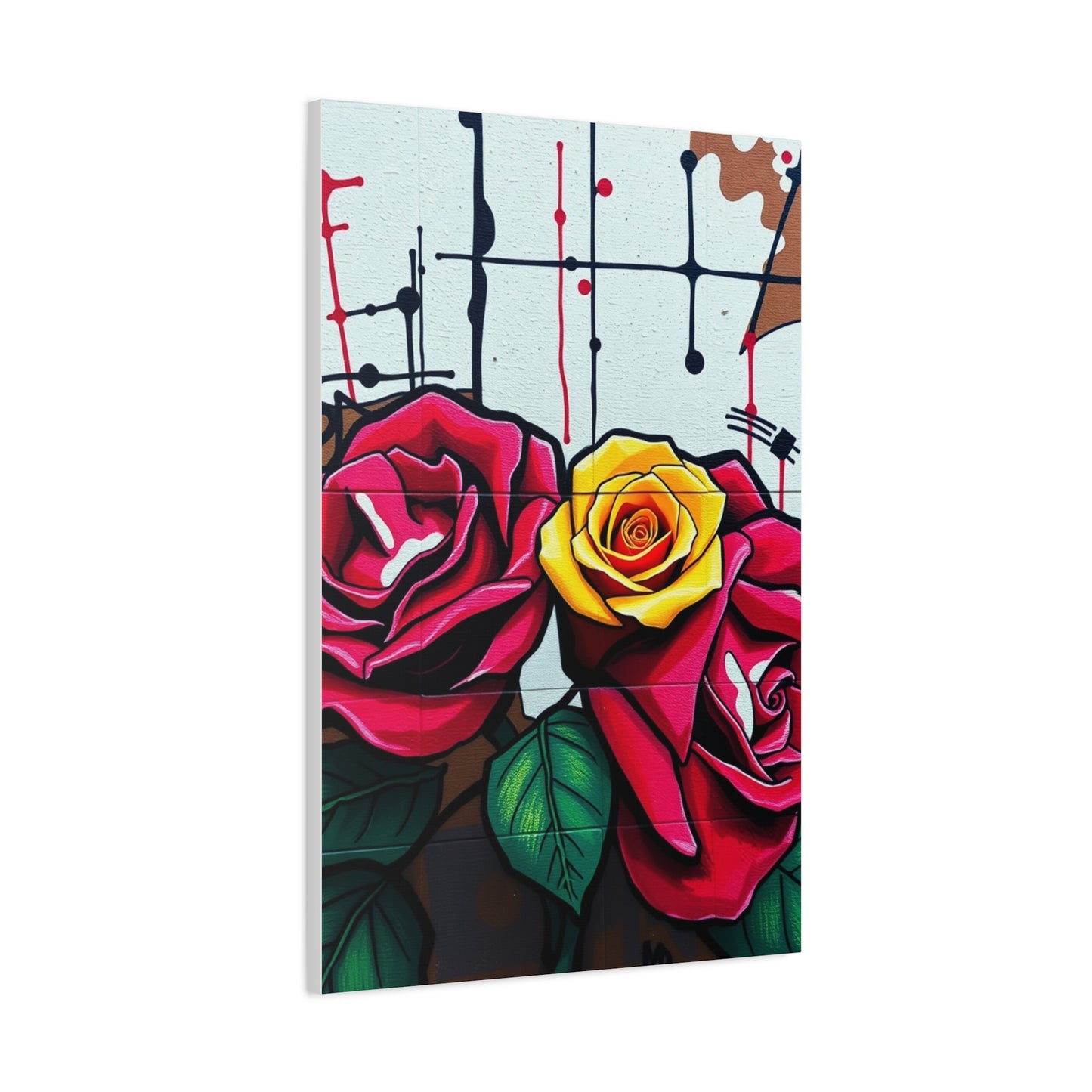 Graffiti Rose Splendor Wall Art & Canvas Print